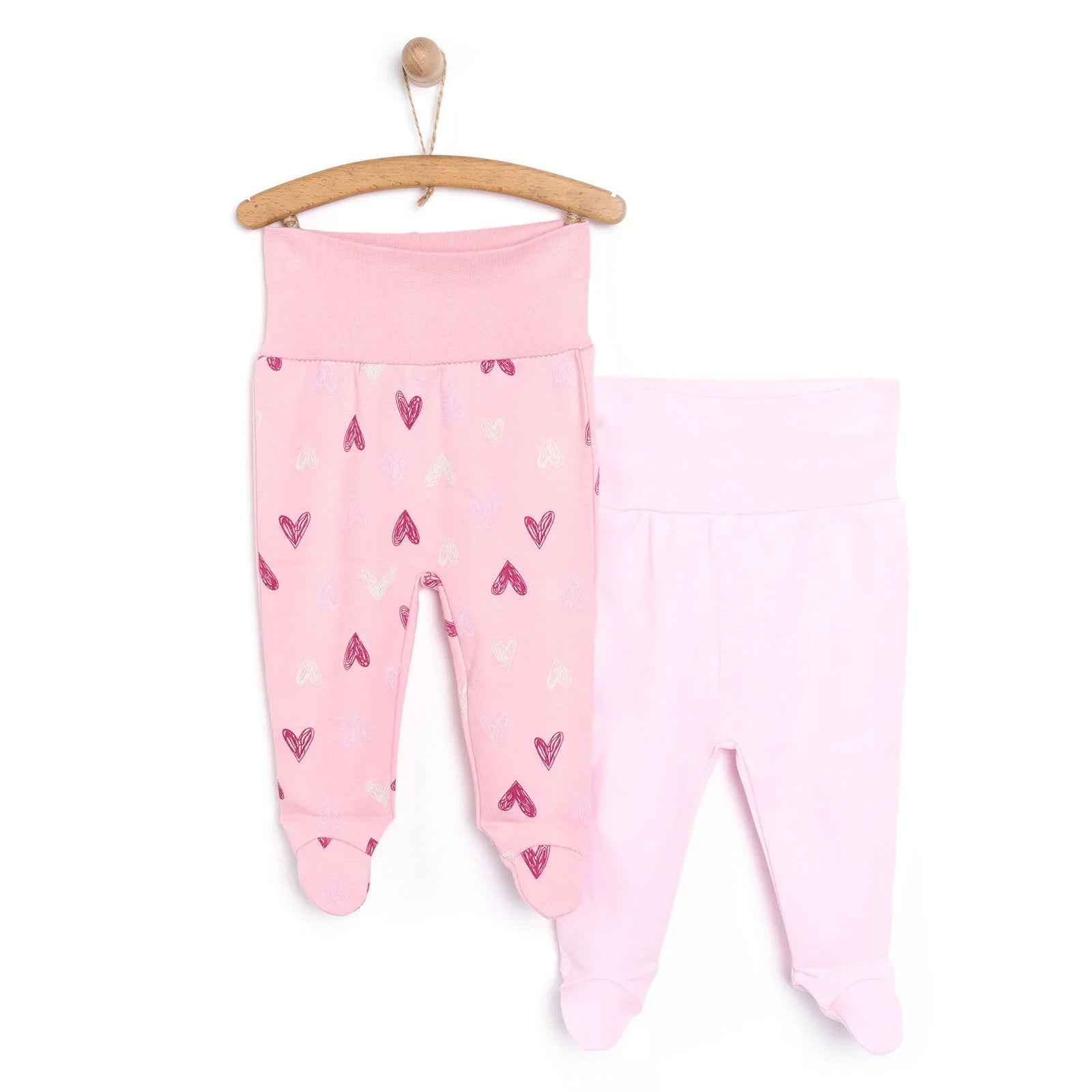 HelloBaby 2 Piece Footed Bottom - Dark Pink - mezetto