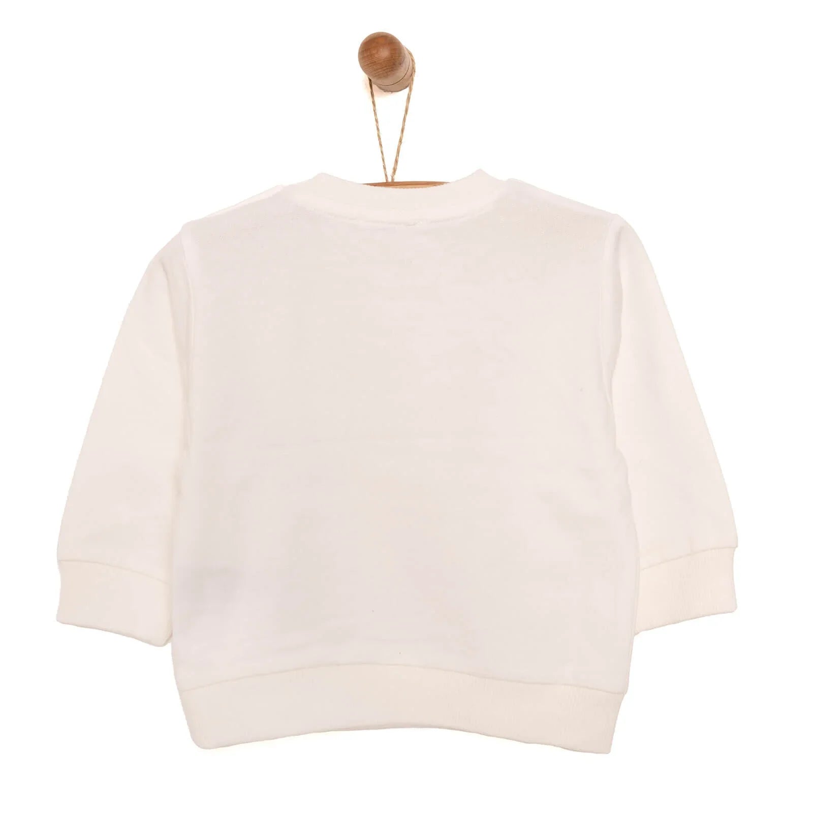 HelloBaby Baby Boy Basic Giraffe Printed Sweatshirt - Ecru - mezetto