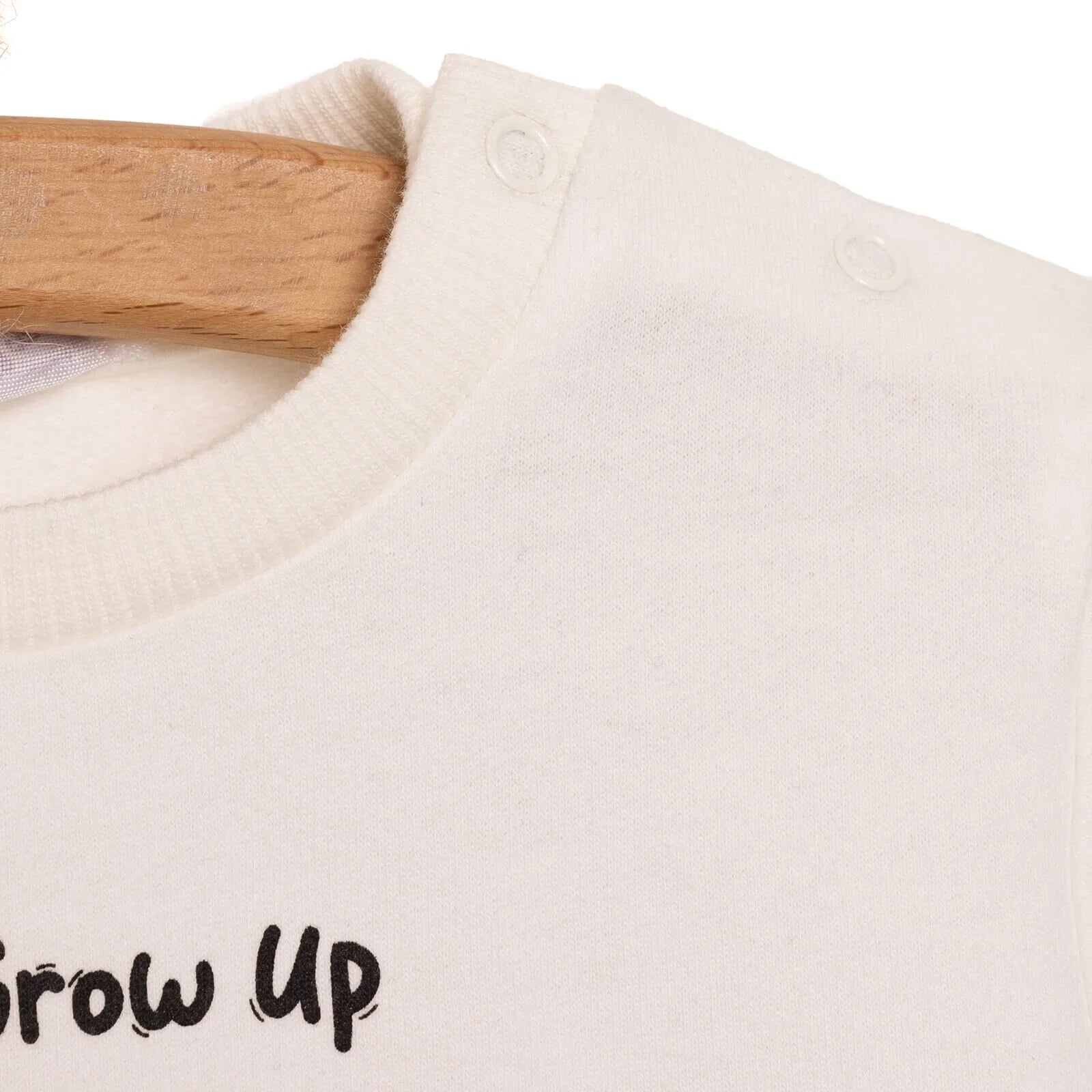 HelloBaby Baby Boy Basic Giraffe Printed Sweatshirt - Ecru - mezetto