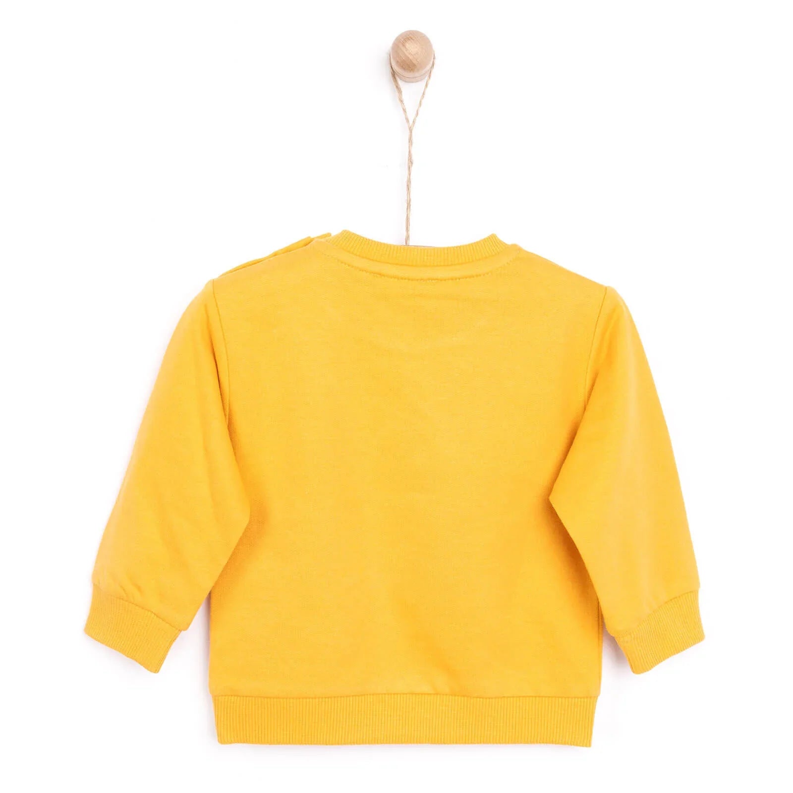 HelloBaby Baby Boy Basic Helicopter Patterned Sweatshirt - Dark Yellow - mezetto
