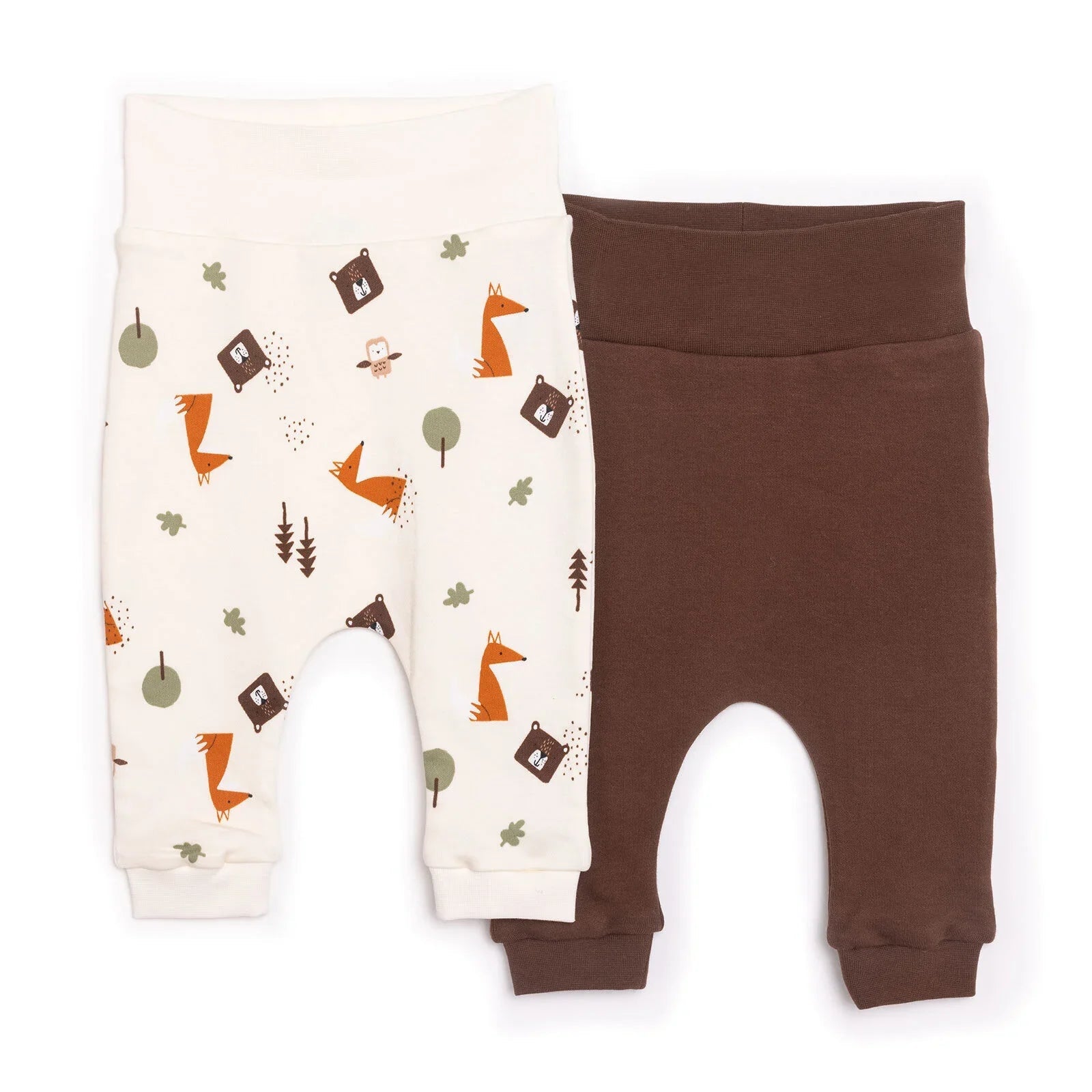 HelloBaby Baby Boy Footless Bottom 2 Pcs - Beige - mezetto