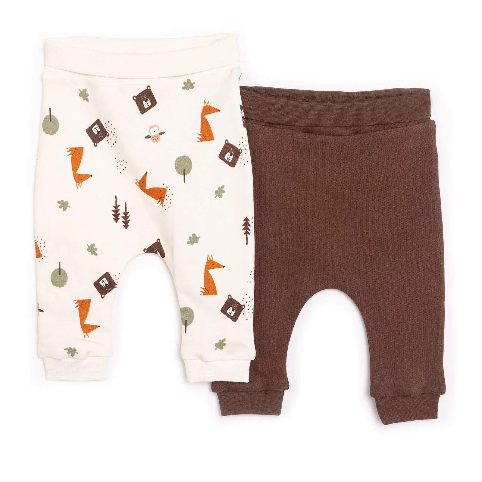 HelloBaby Baby Boy Footless Bottom 2 Pcs - Beige - mezetto