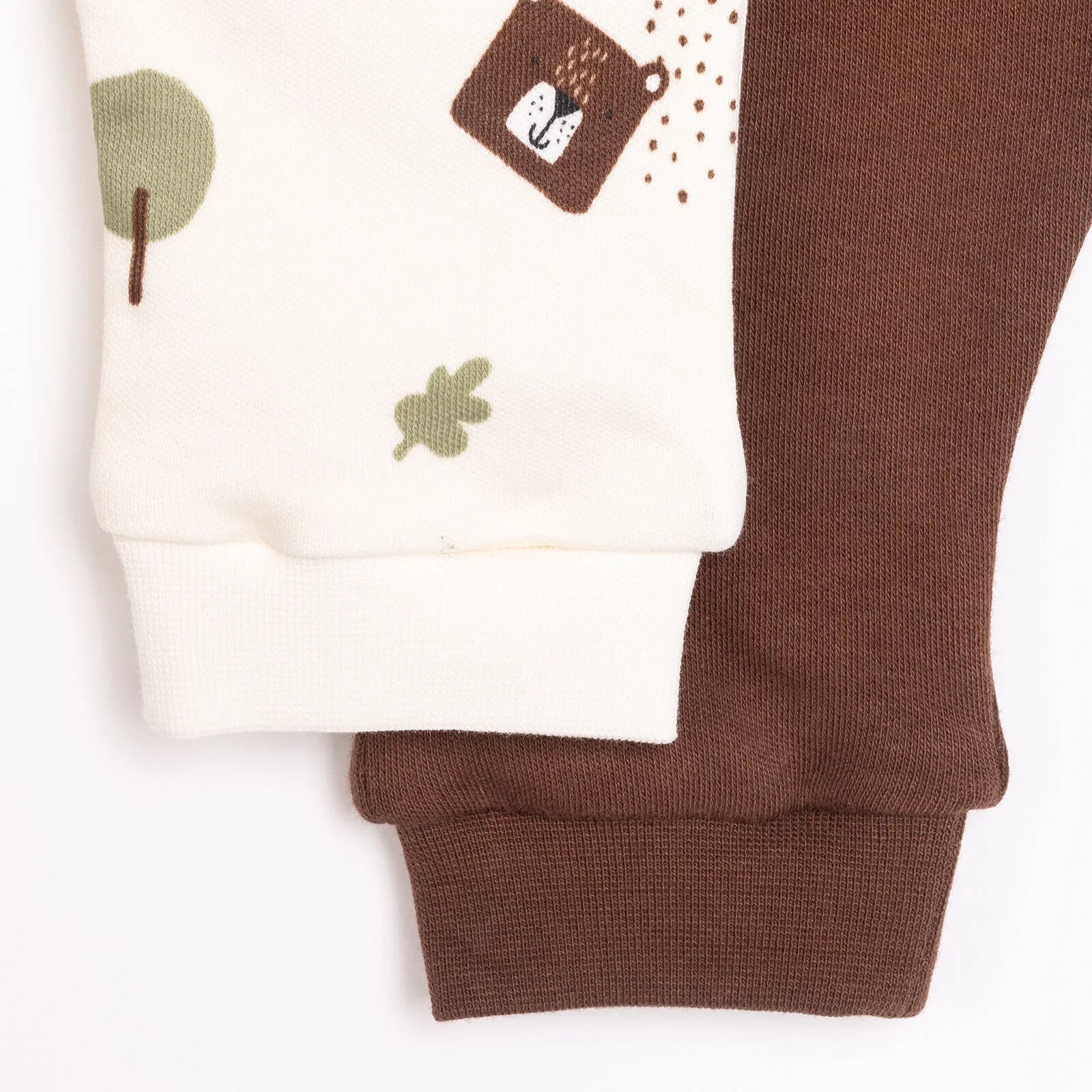 HelloBaby Baby Boy Footless Bottom 2 Pcs - Beige - mezetto