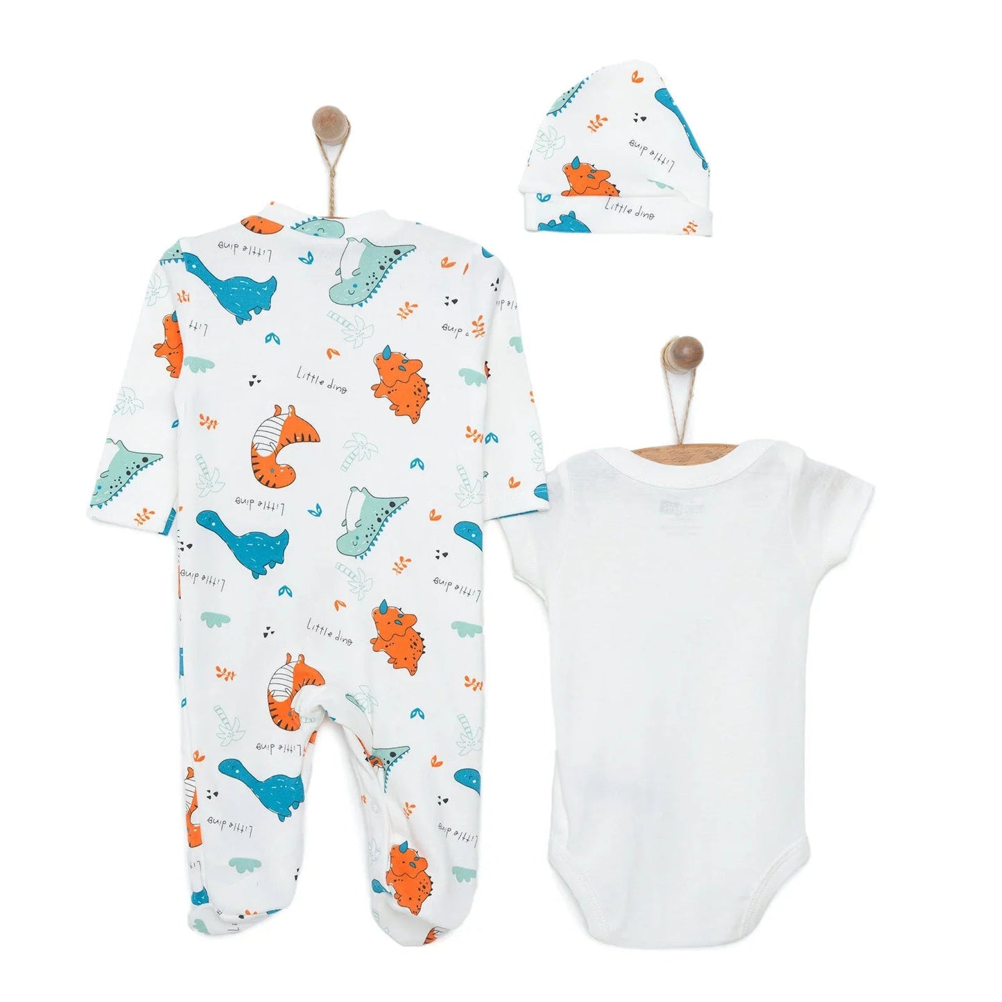 HelloBaby Baby Boy Jumpsuit - Body - Hat - Ecru - mezetto