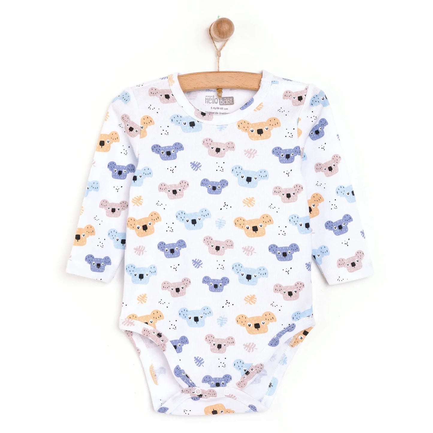 HelloBaby Baby Boy Long Sleeve Body - Blue - mezetto