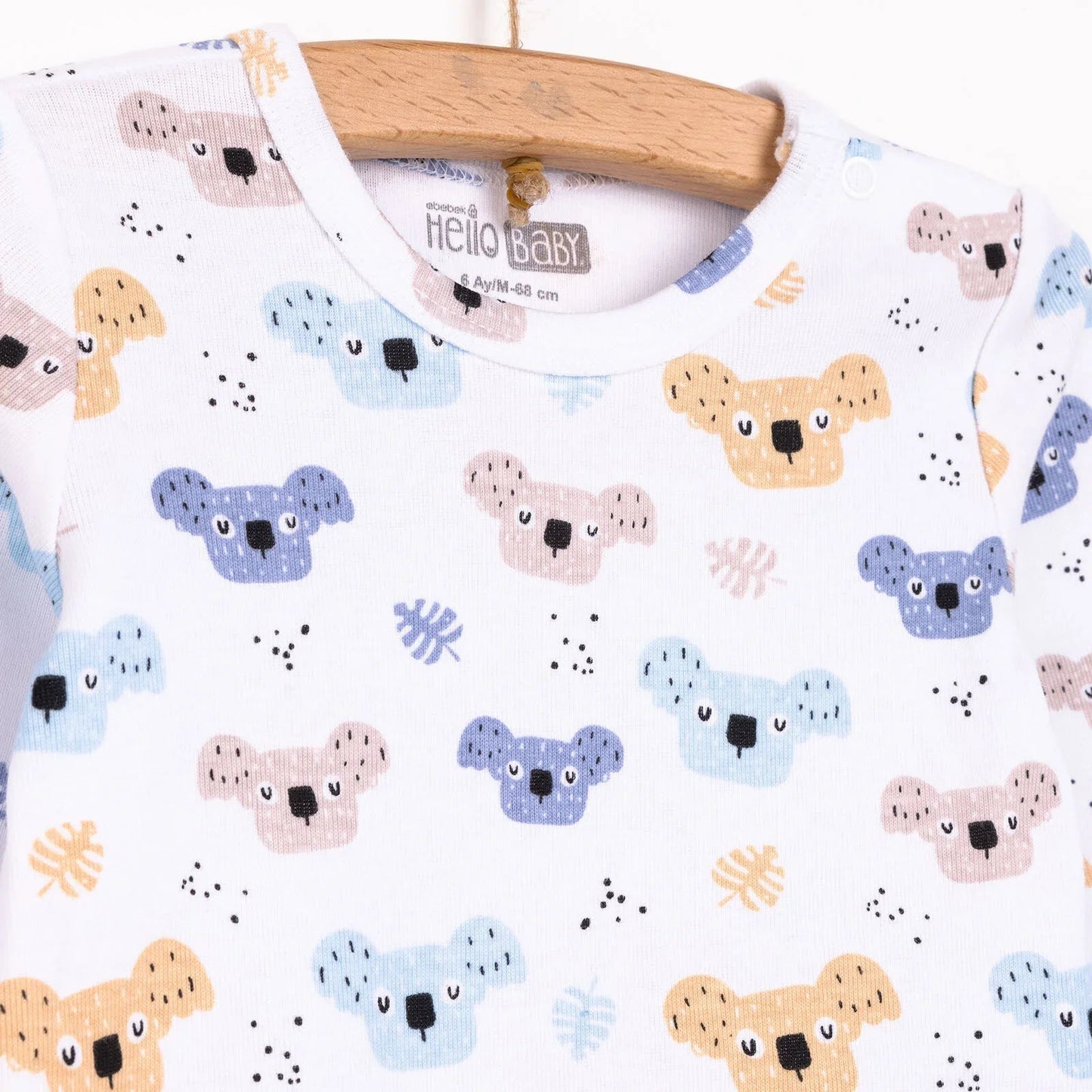 HelloBaby Baby Boy Long Sleeve Body - Blue - mezetto