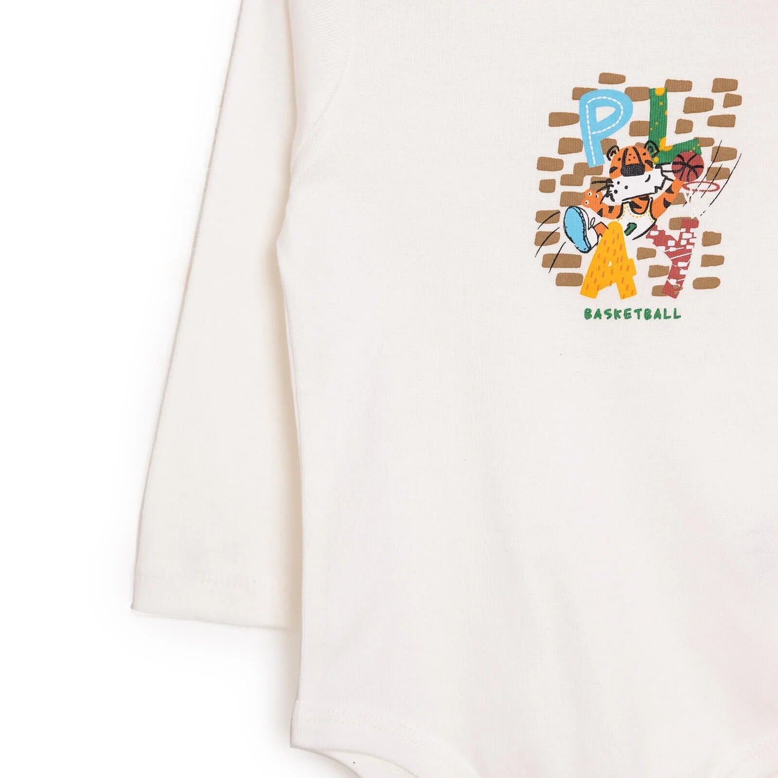 HelloBaby Baby Boy Long Sleeve Bodysuit - Beige - mezetto