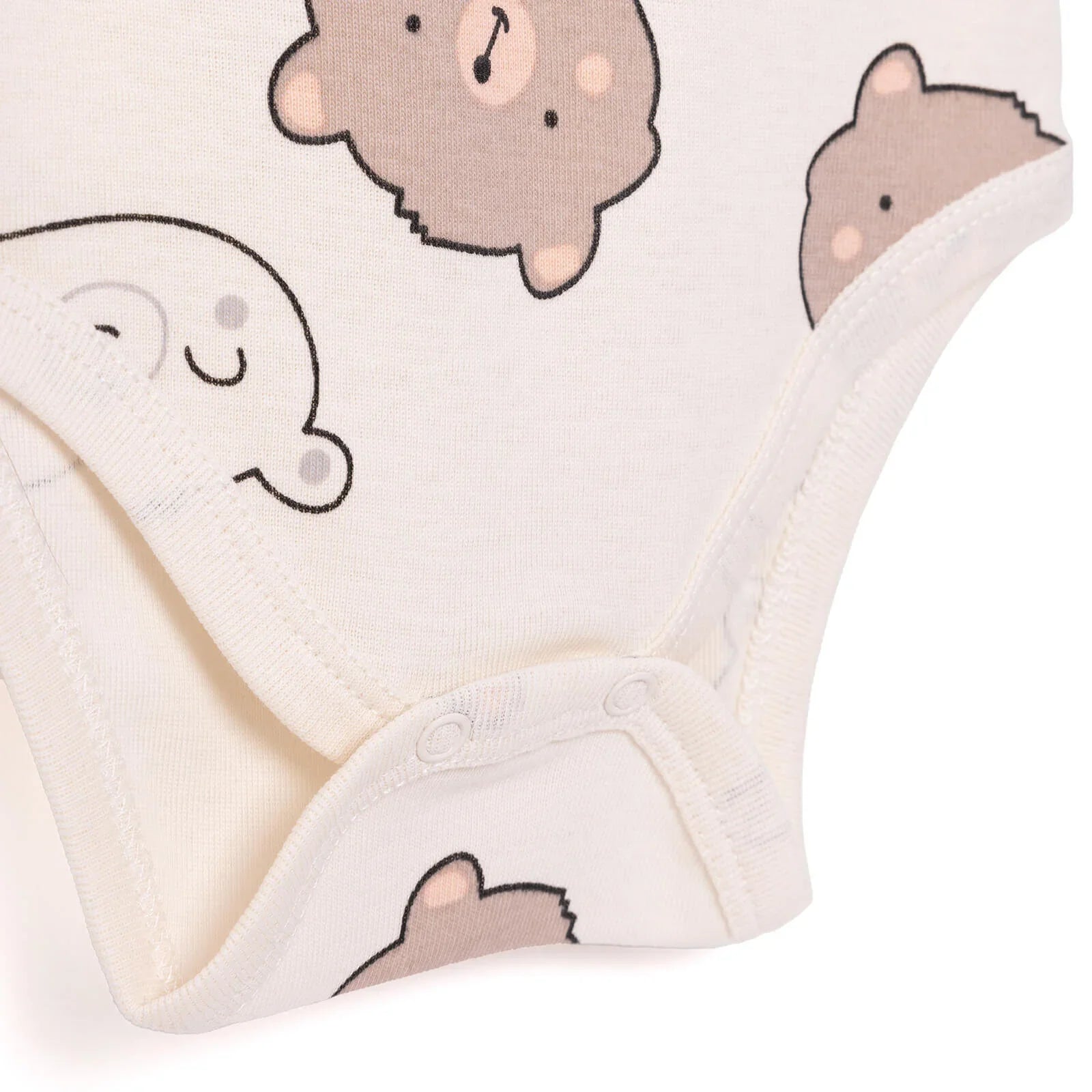 HelloBaby Baby Boy Long Sleeve Bodysuit - Beige - mezetto