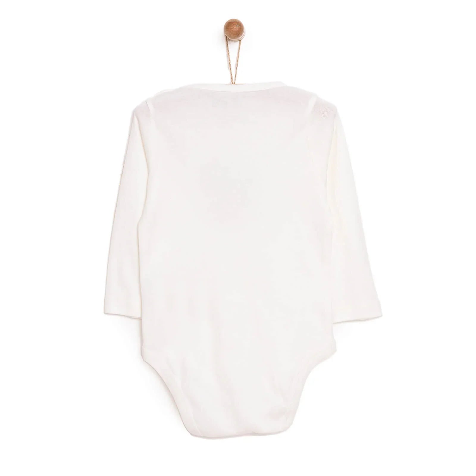 HelloBaby Baby Boy Long Sleeve Bodysuit - Beige - mezetto