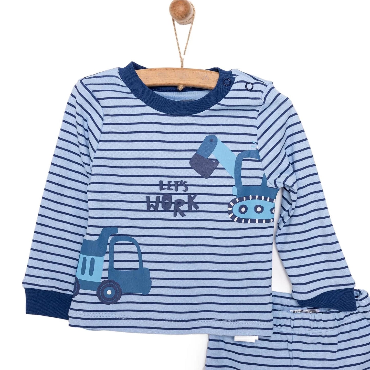 HelloBaby Baby Boy Long Sleeve Pyjamas Set - Dark Blue - mezetto