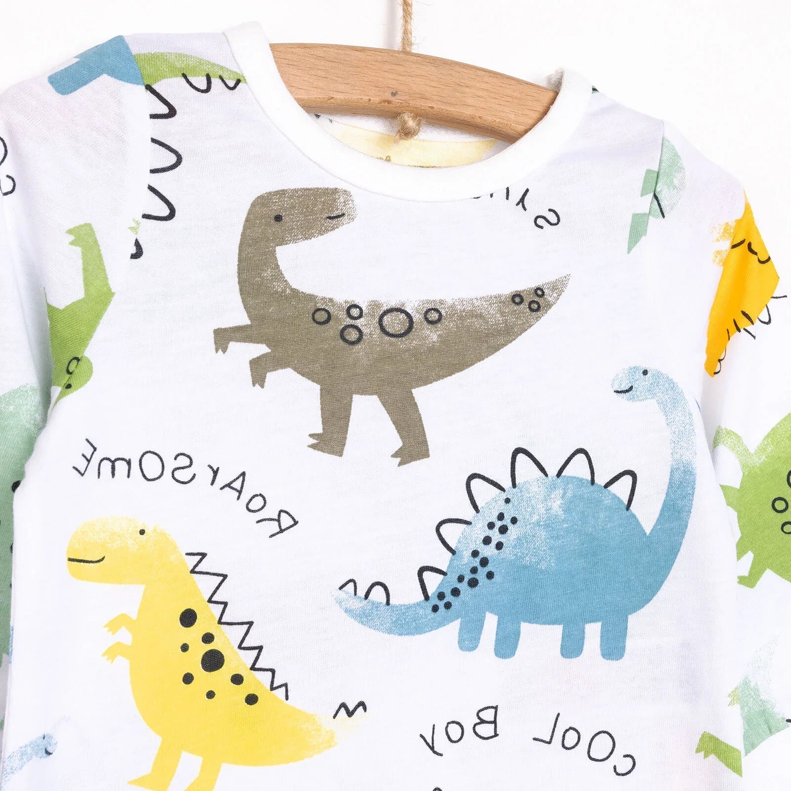 HelloBaby Baby Boy Long Sleeve Pyjamas Set - White - mezetto