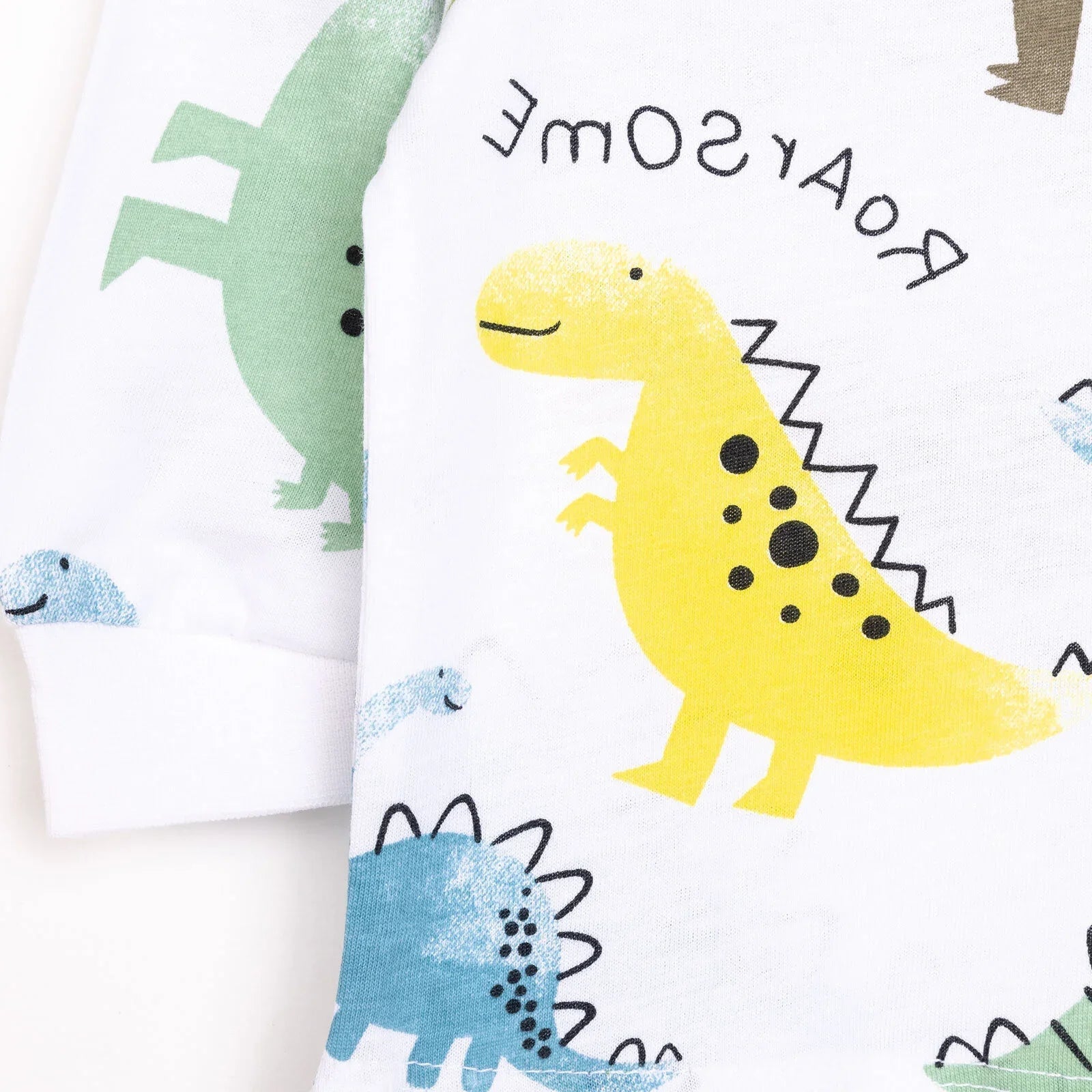 HelloBaby Baby Boy Long Sleeve Pyjamas Set - White - mezetto