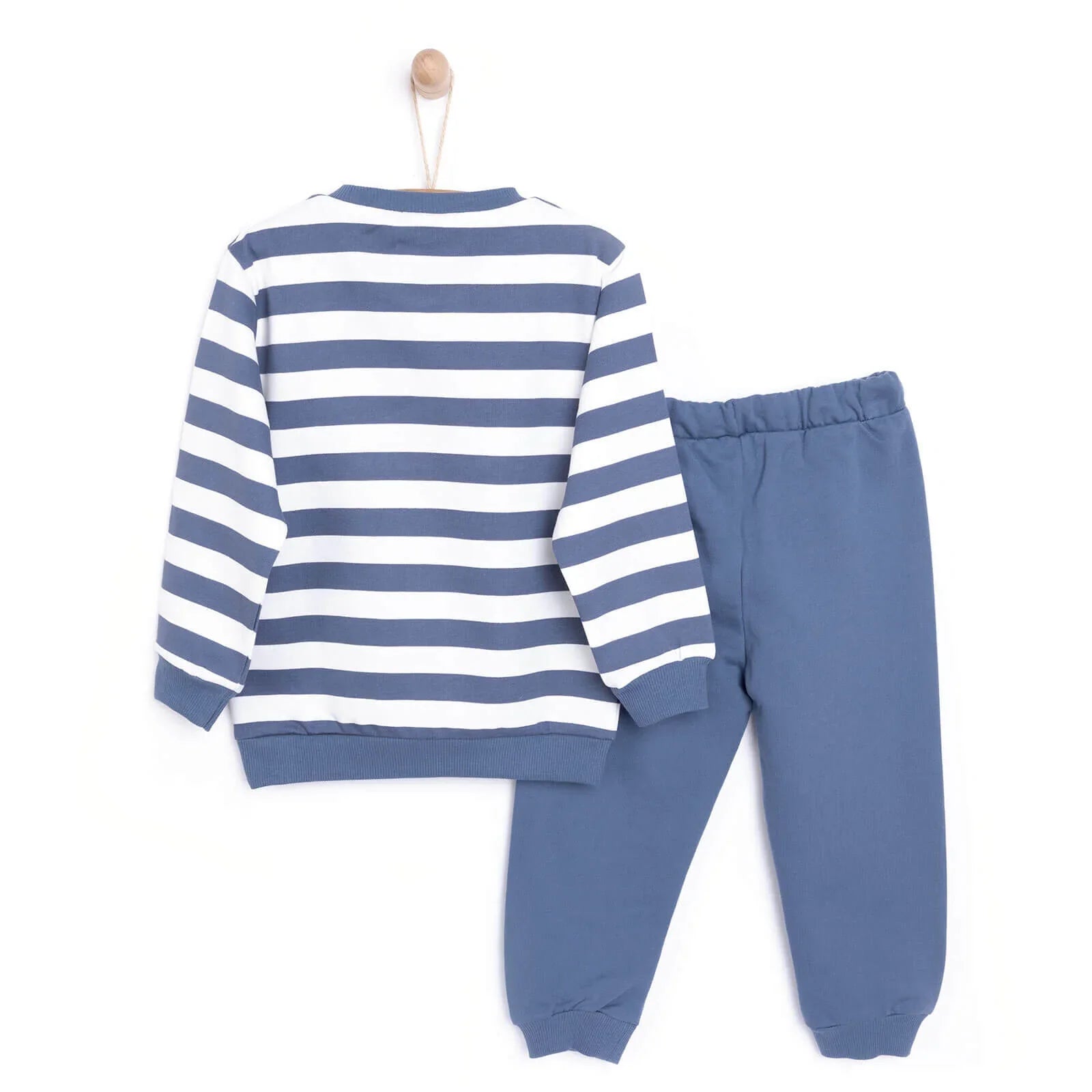 HelloBaby Baby Boy Motto Joggers - Ecru - mezetto