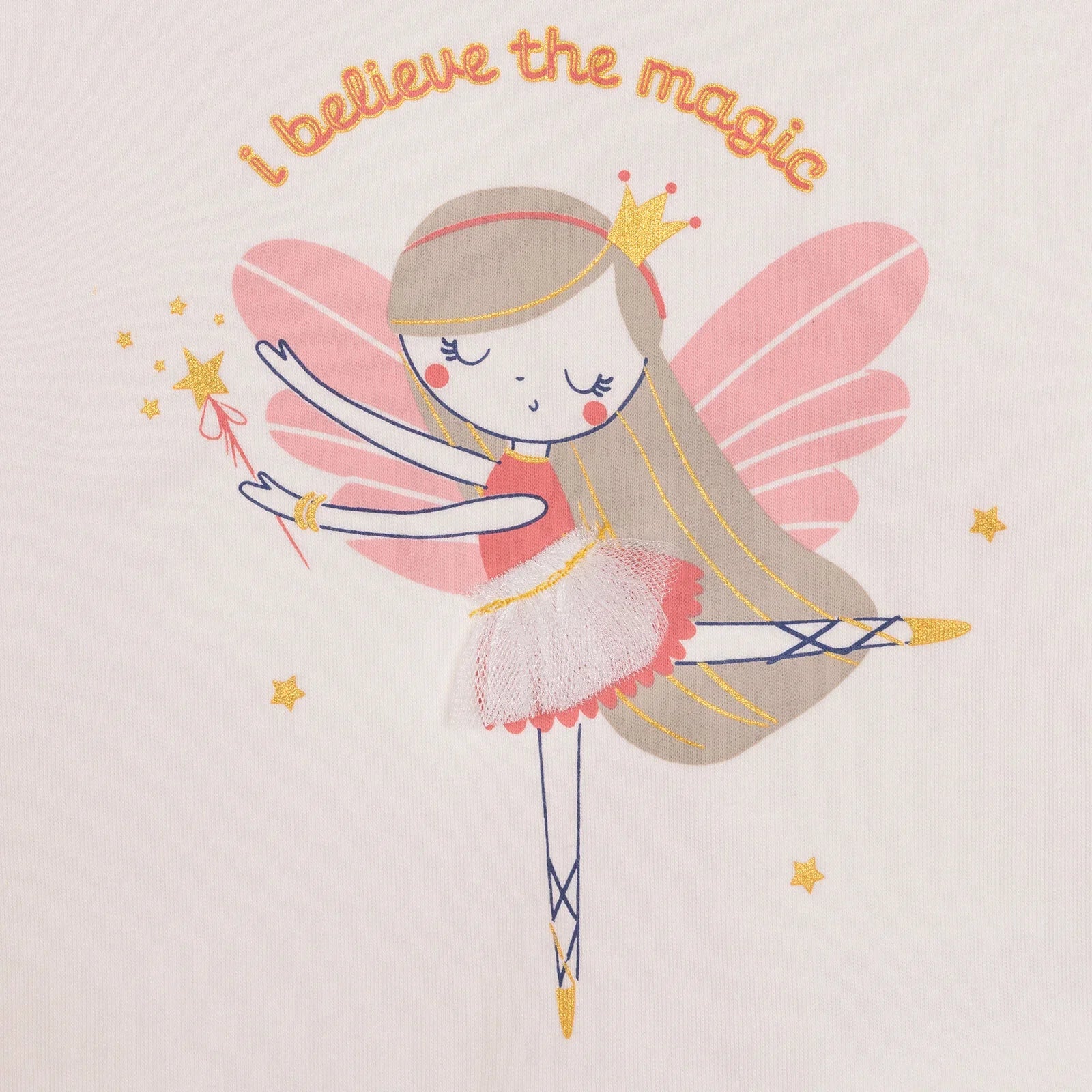 HelloBaby Baby Girl Long Sleeve Pyjamas Set - Ecru - mezetto