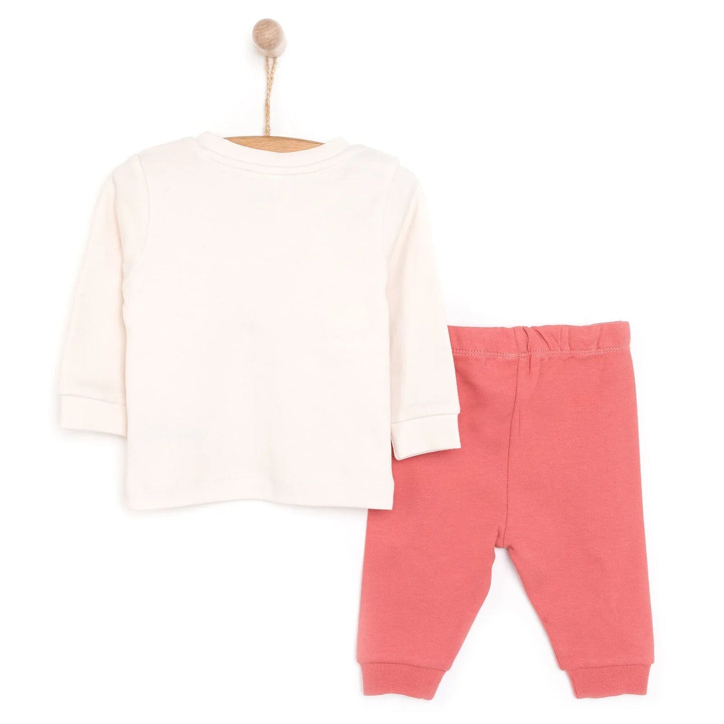 HelloBaby Baby Girl Long Sleeve Pyjamas Set - Ecru - mezetto