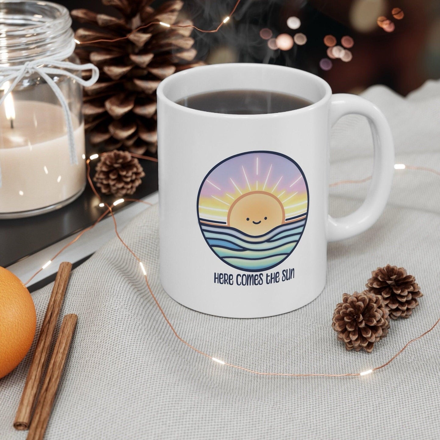 Here Comes the Sun Mug – Cheerful Ceramic Coffee Cup - mezetto KEOLIX KEOLIX
