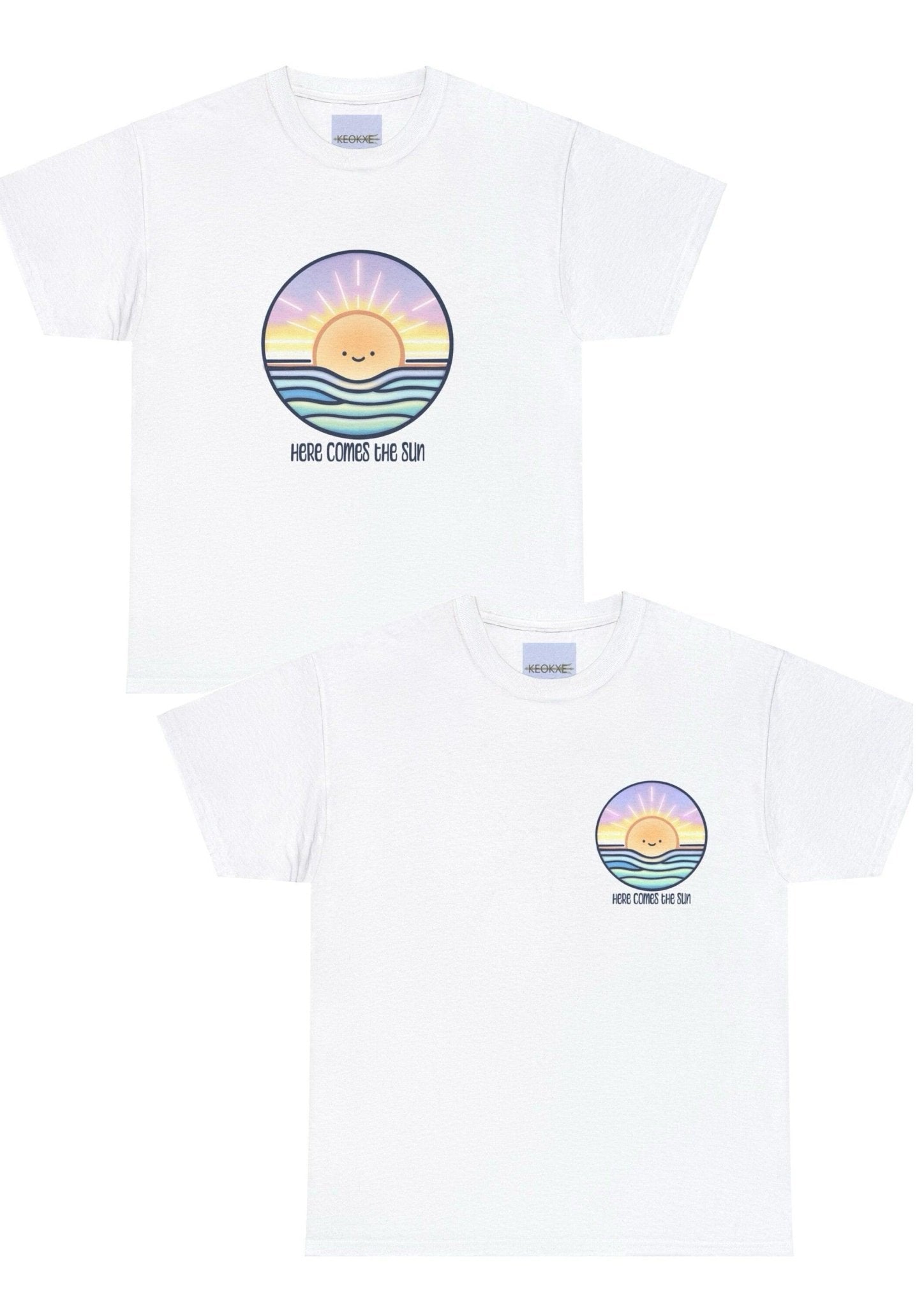 Here Comes the Sun T-Shirt | Smiling Cartoon Sun Tee - mezetto KEOLIX KEOLIX