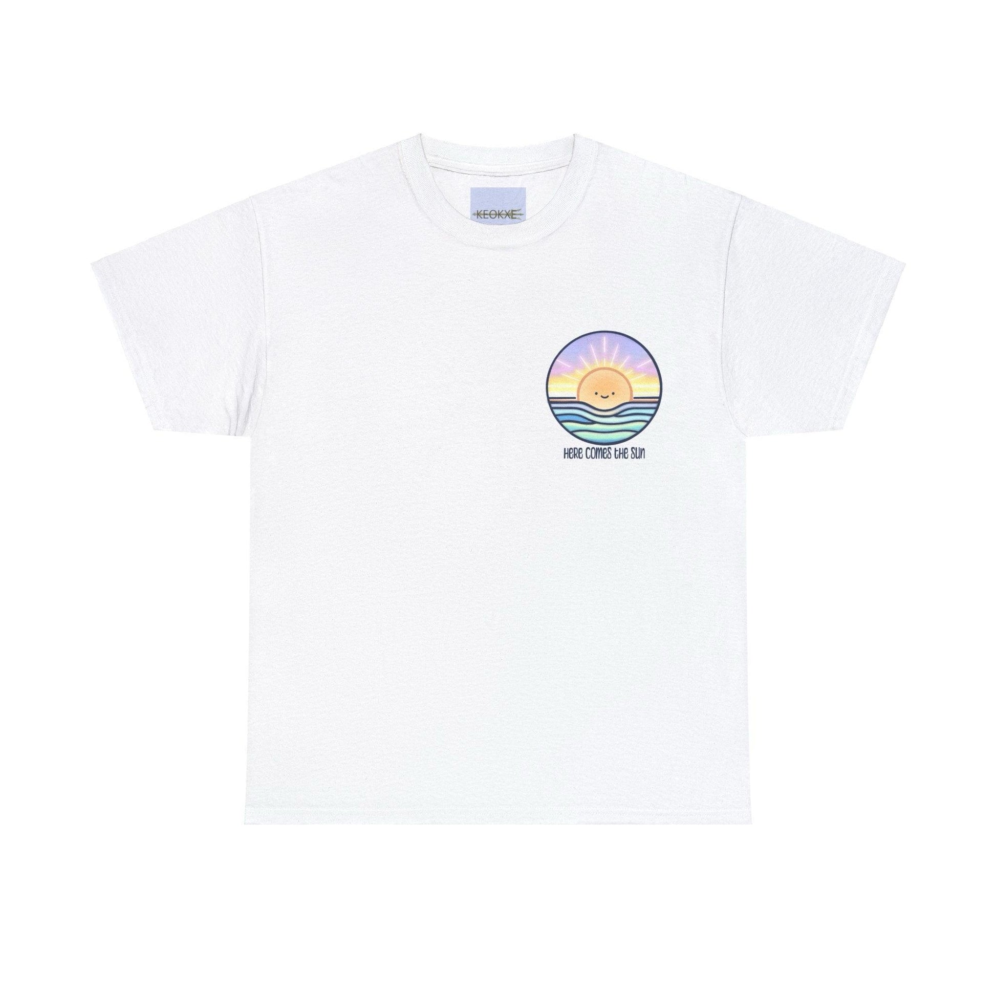 Here Comes the Sun T-Shirt | Smiling Cartoon Sun Tee - mezetto KEOLIX KEOLIX