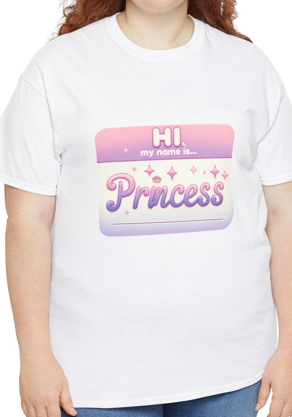 Hi, My Name Is Princess T-Shirt | Bold Pink Royal Tee - mezetto KEOLIX KEOLIX