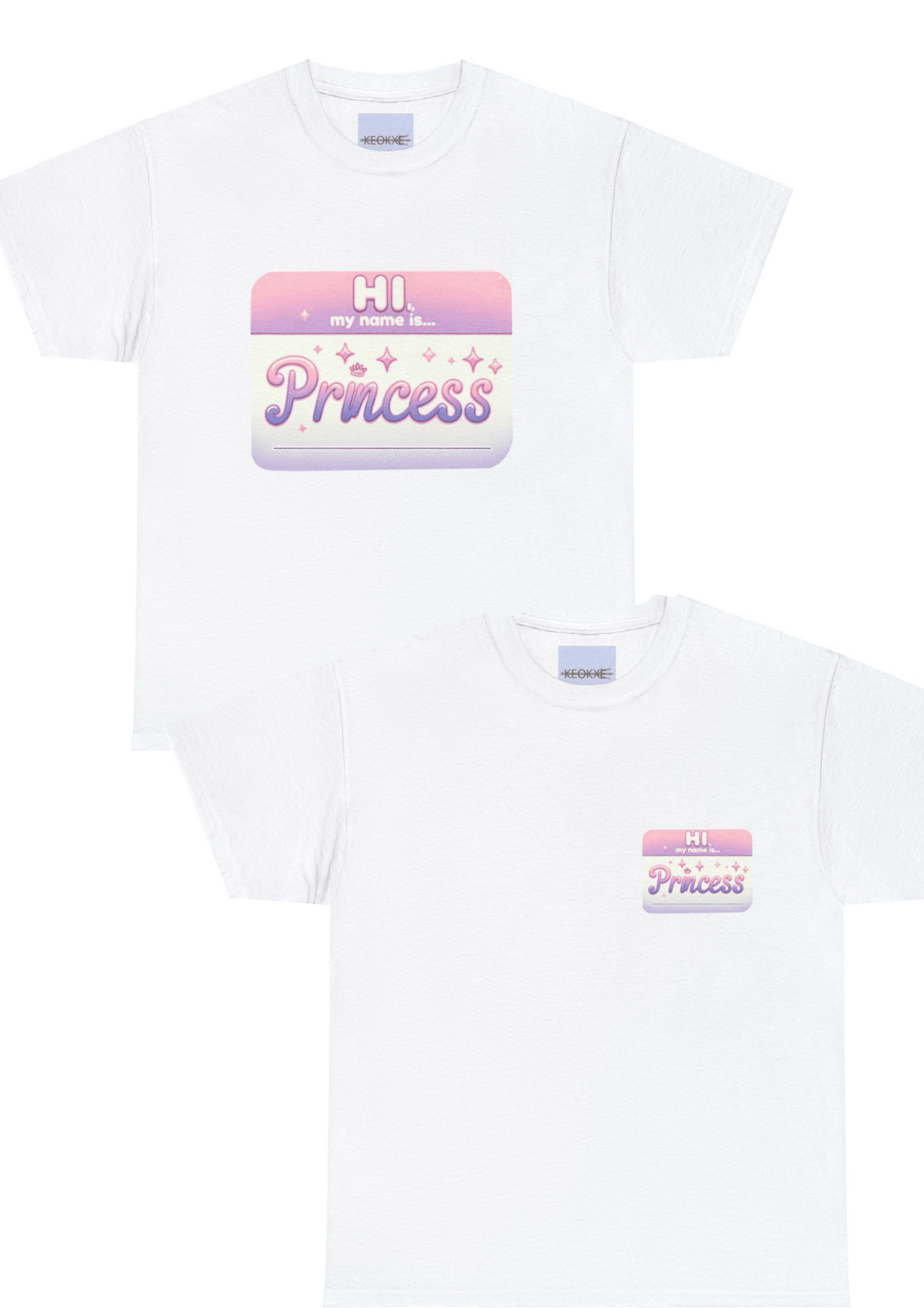 Hi, My Name Is Princess T-Shirt | Bold Pink Royal Tee - mezetto KEOLIX KEOLIX