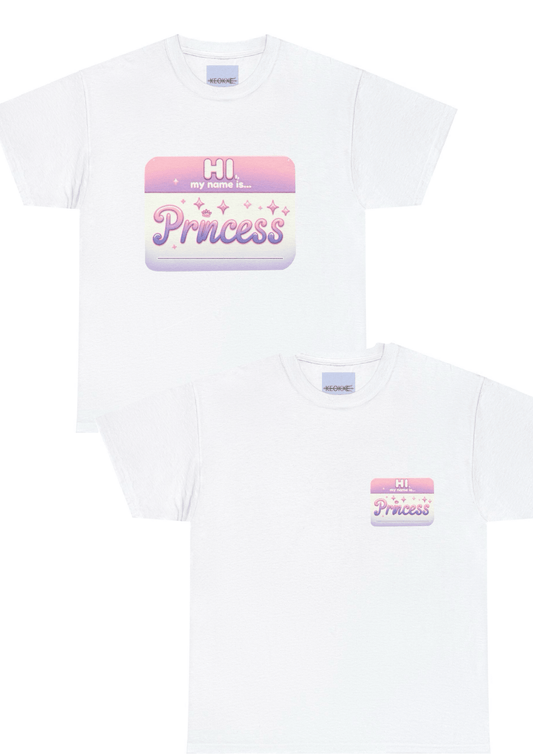 Hi, My Name Is Princess T-Shirt | Bold Pink Royal Tee - mezetto KEOLIX KEOLIX