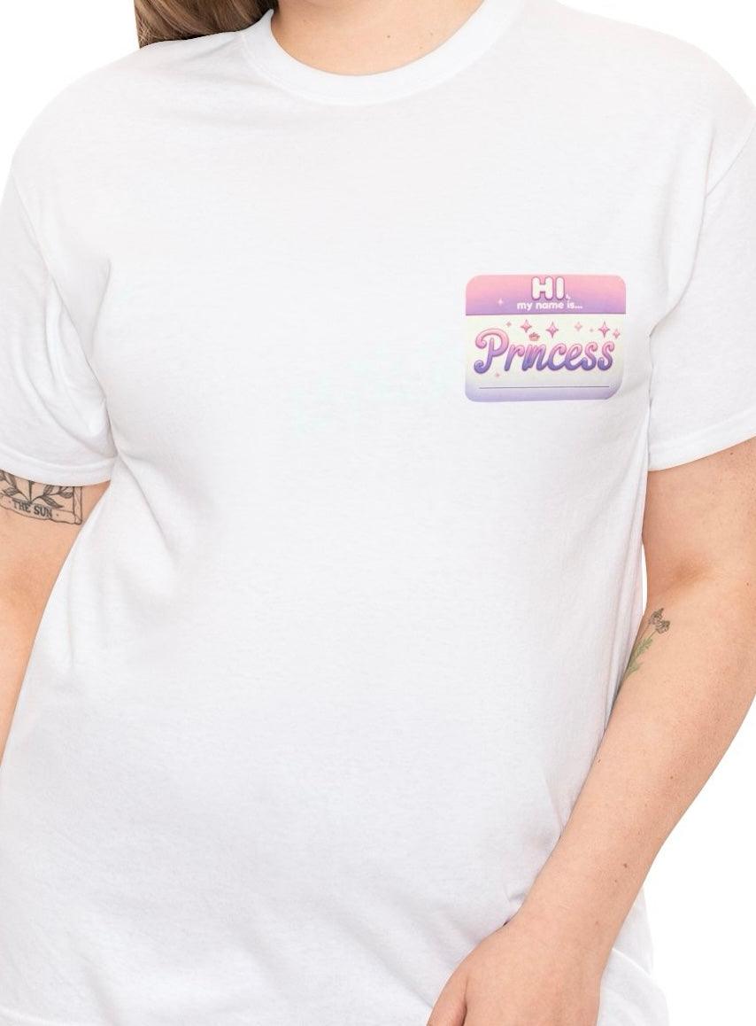 Hi, My Name Is Princess T-Shirt | Bold Pink Royal Tee - mezetto KEOLIX KEOLIX