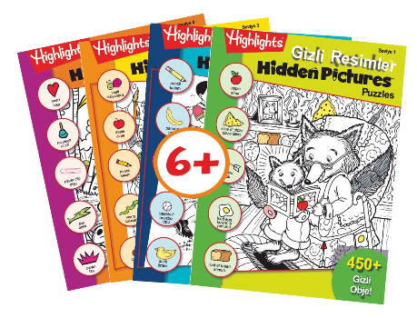 Öne Çıkanlar Gizli Resimli Bulmacalar (Gizli Resimler) 4'lü Set