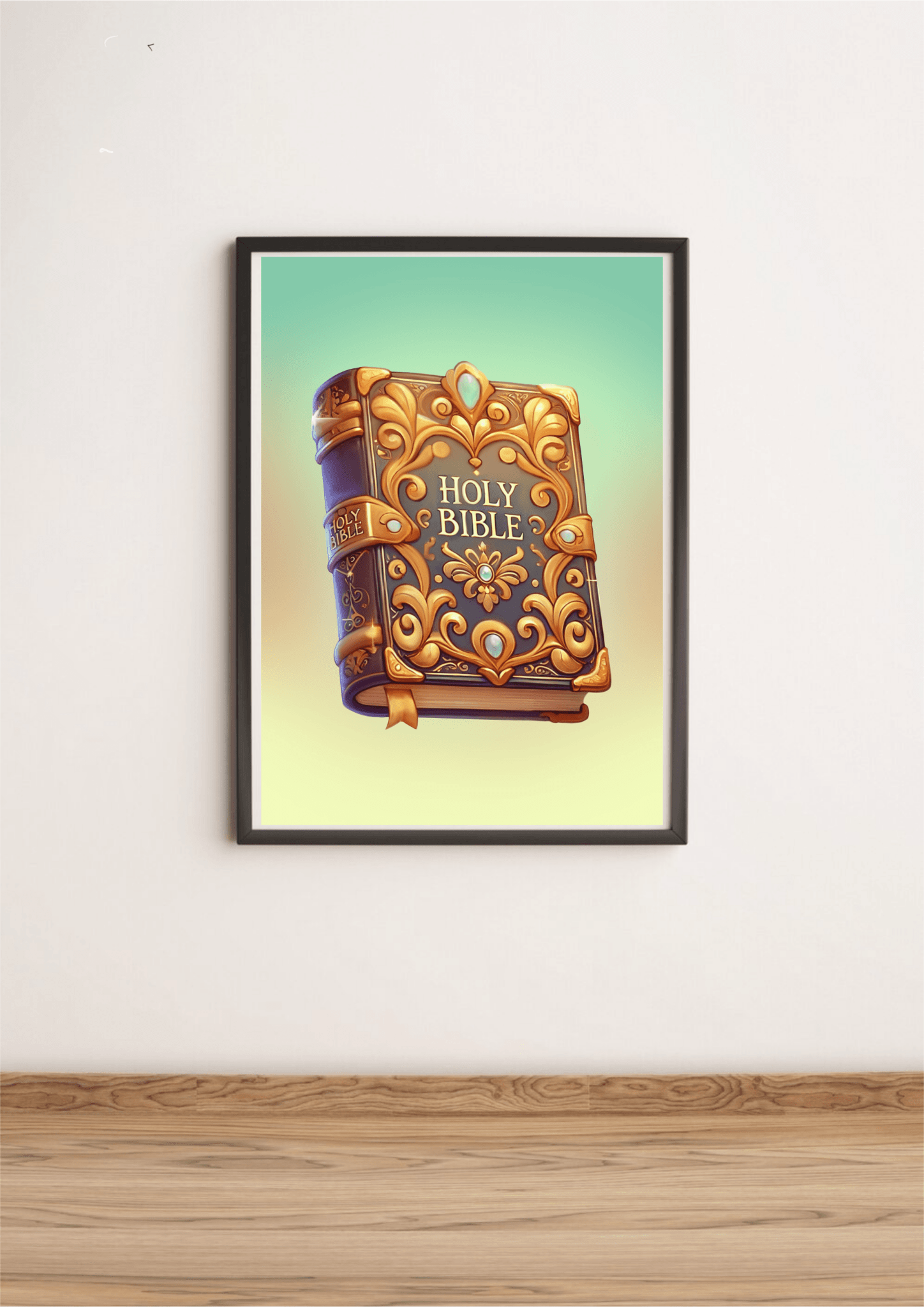 Holy Bible Cartoon Art Print – Faith - Inspired Decor - mezetto KEOLIX KEOLIX