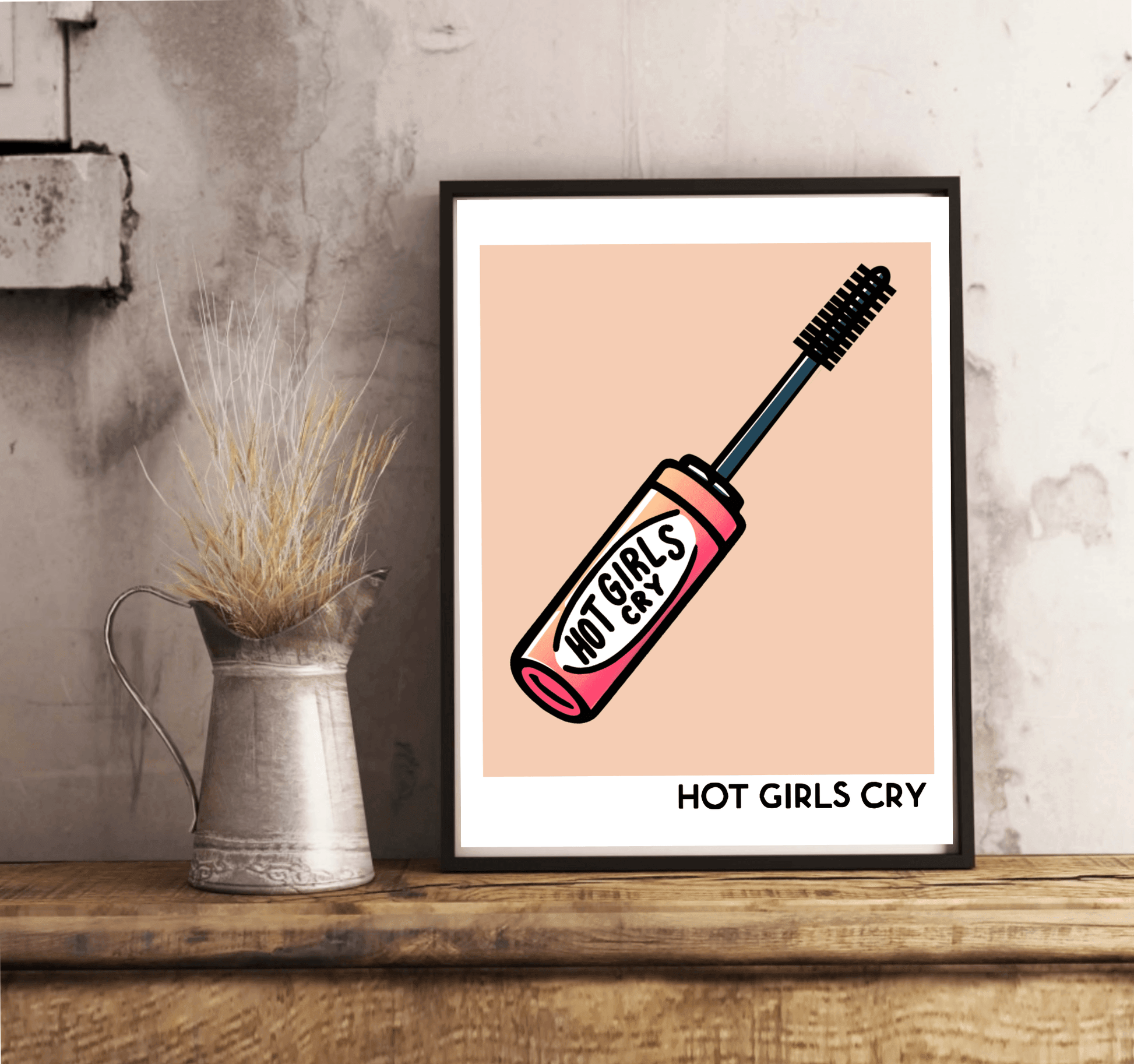 Hot Girls Cry – Emotional Bold Crying Mascara Art Print - mezetto KEOLIX KEOLIX