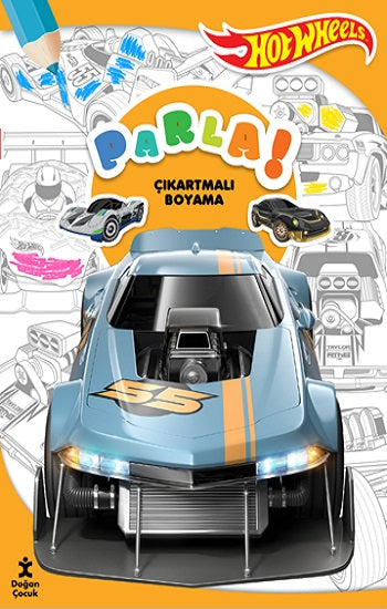 Hot Wheels Parla Çıkartmalı Boyama Kitabı