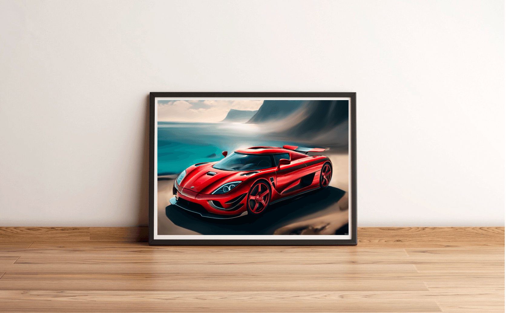 Hypercar Halo – Minimalist Supercar - Inspired Art Print - mezetto KEOLIX KEOLIX
