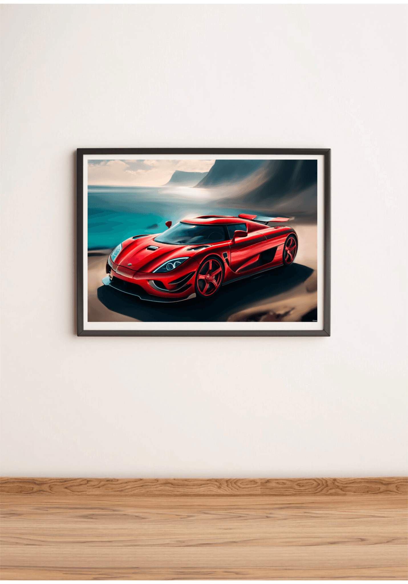 Hypercar Halo – Minimalist Supercar - Inspired Art Print - mezetto KEOLIX KEOLIX