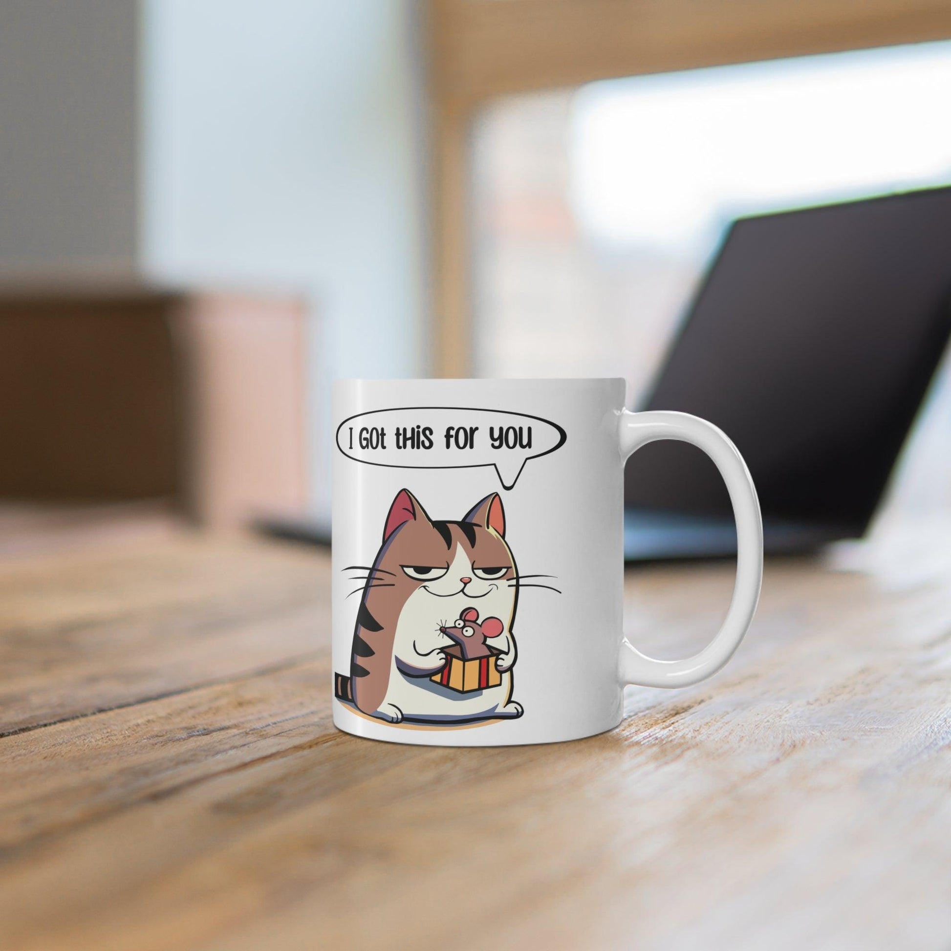 I Got This For You Cat & Mouse Mug | Cute Gift Cup 11oz - mezetto KEOLIX KEOLIX