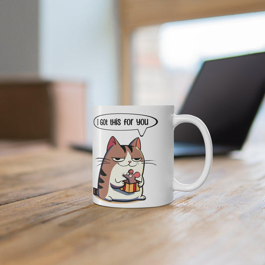 I Got This For You Cat & Mouse Mug | Cute Gift Cup 11oz - mezetto KEOLIX KEOLIX