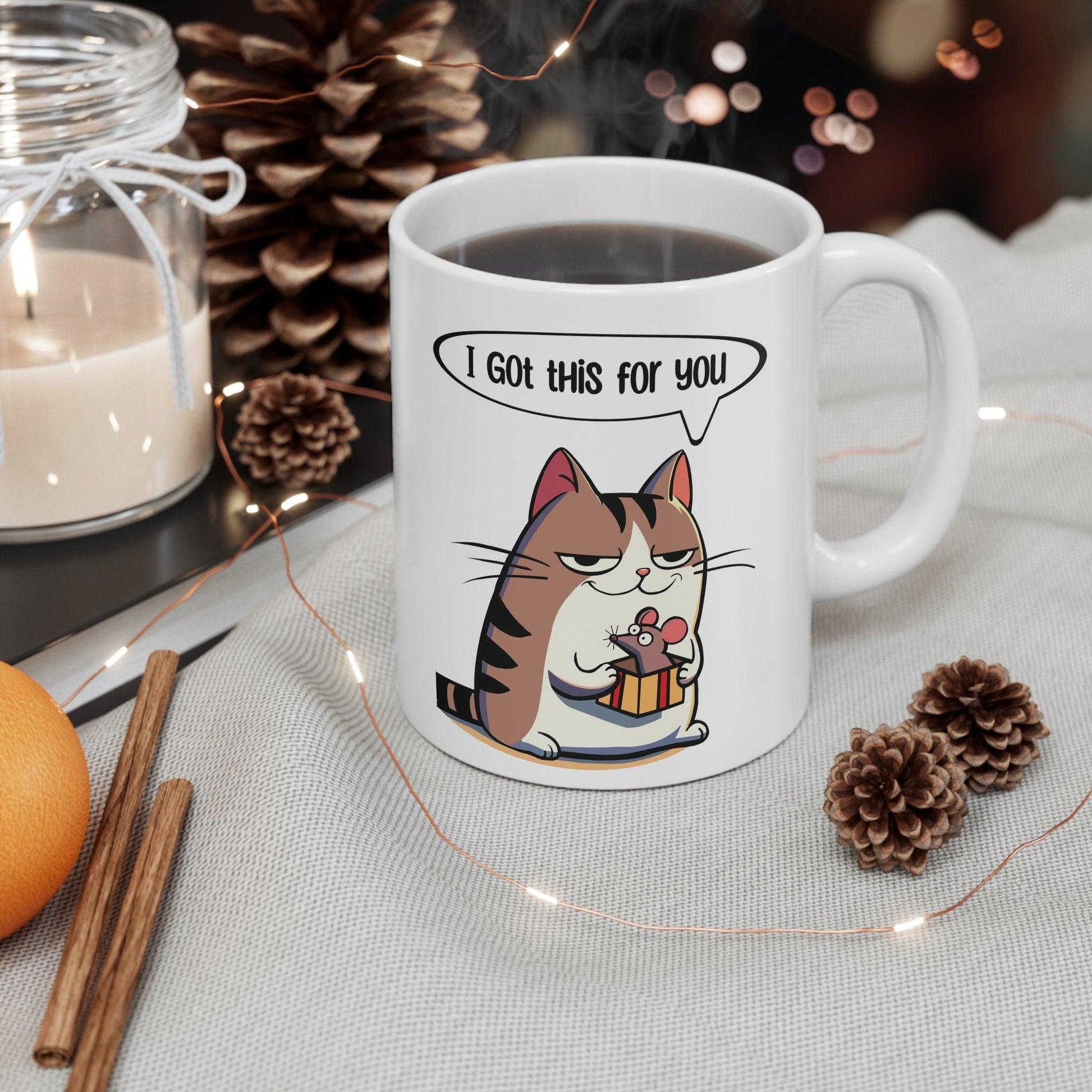 I Got This For You Cat & Mouse Mug | Cute Gift Cup 11oz - mezetto KEOLIX KEOLIX