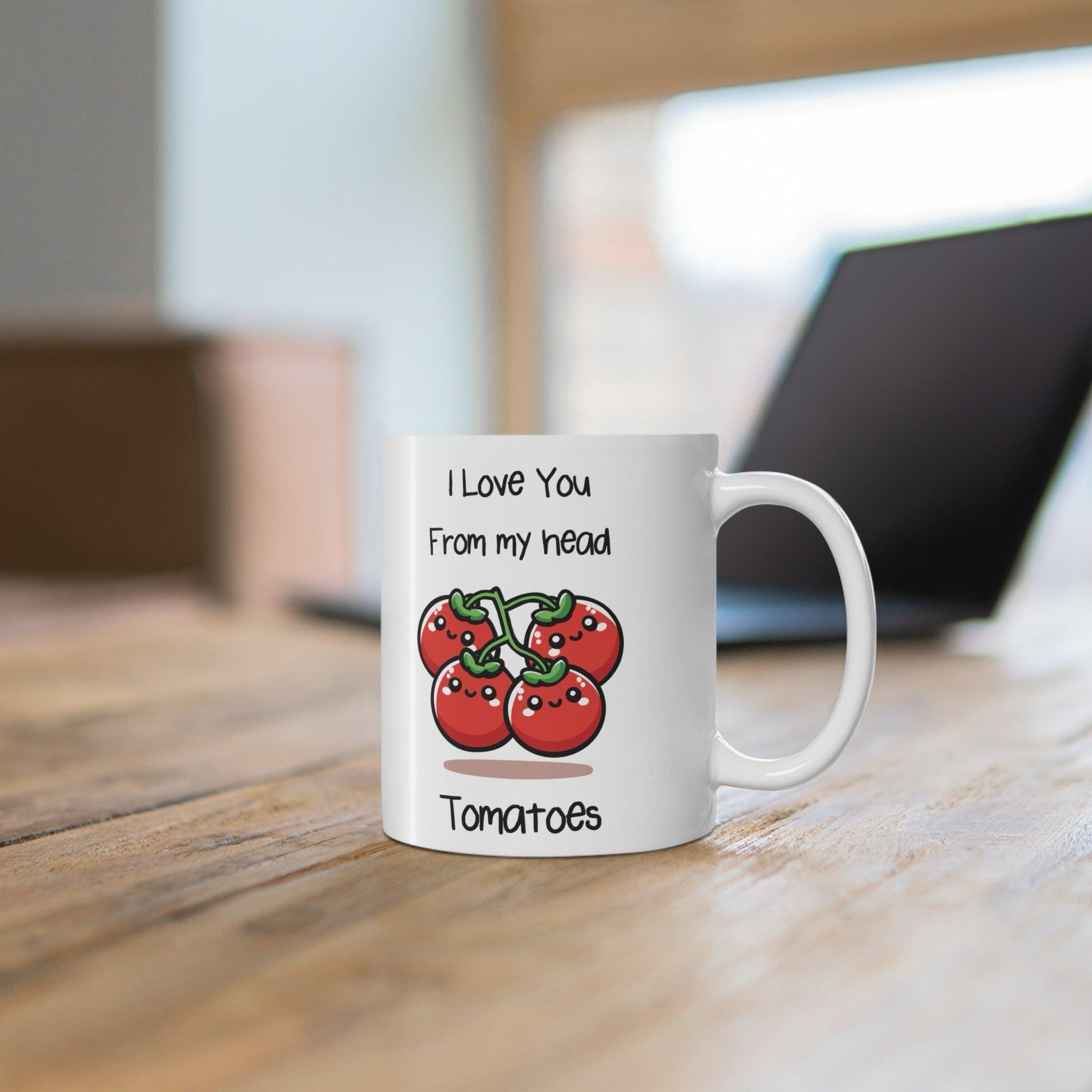 I Love You From My Head Tomatoes Mug | 11 oz Pun - mezetto KEOLIX KEOLIX