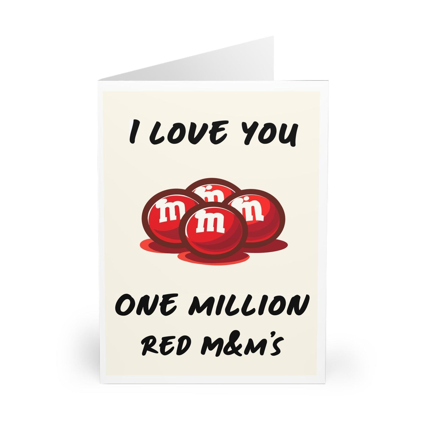 I Love You One Million Red M&M's – Funny Love Card - mezetto KEOLIX KEOLIX