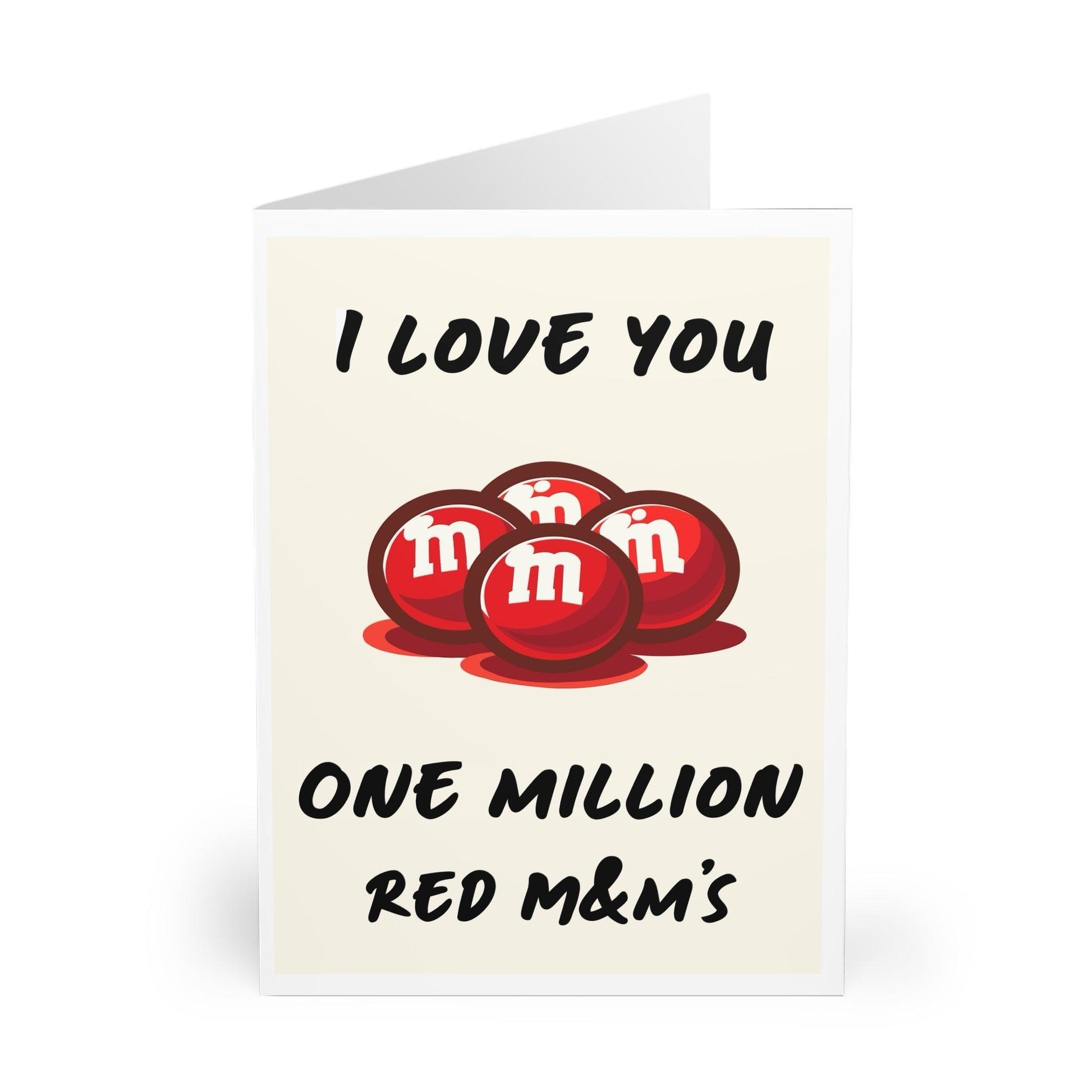 I Love You One Million Red M&M's – Funny Love Card - mezetto KEOLIX KEOLIX