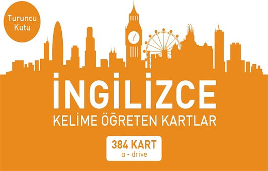 İngilizce Kelime Öğreten Kartlar  (Turuncu Kutu)