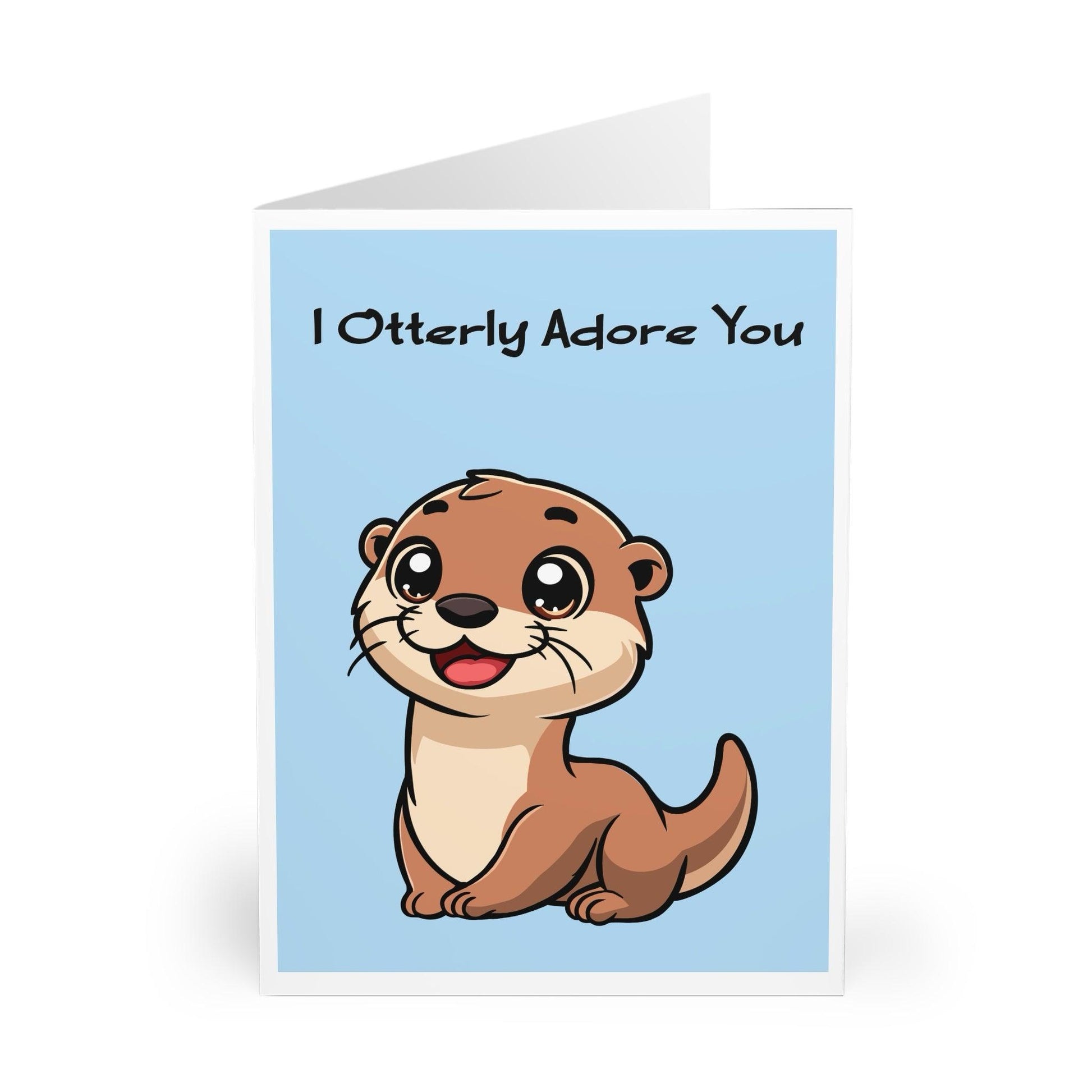 I Otterly Adore You – Funny Cute Love Card for Any Day - mezetto KEOLIX KEOLIX