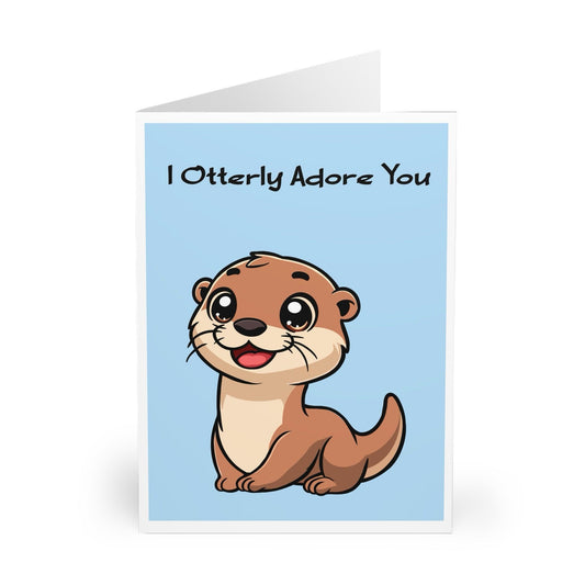 I Otterly Adore You – Funny Cute Love Card for Any Day - mezetto KEOLIX KEOLIX