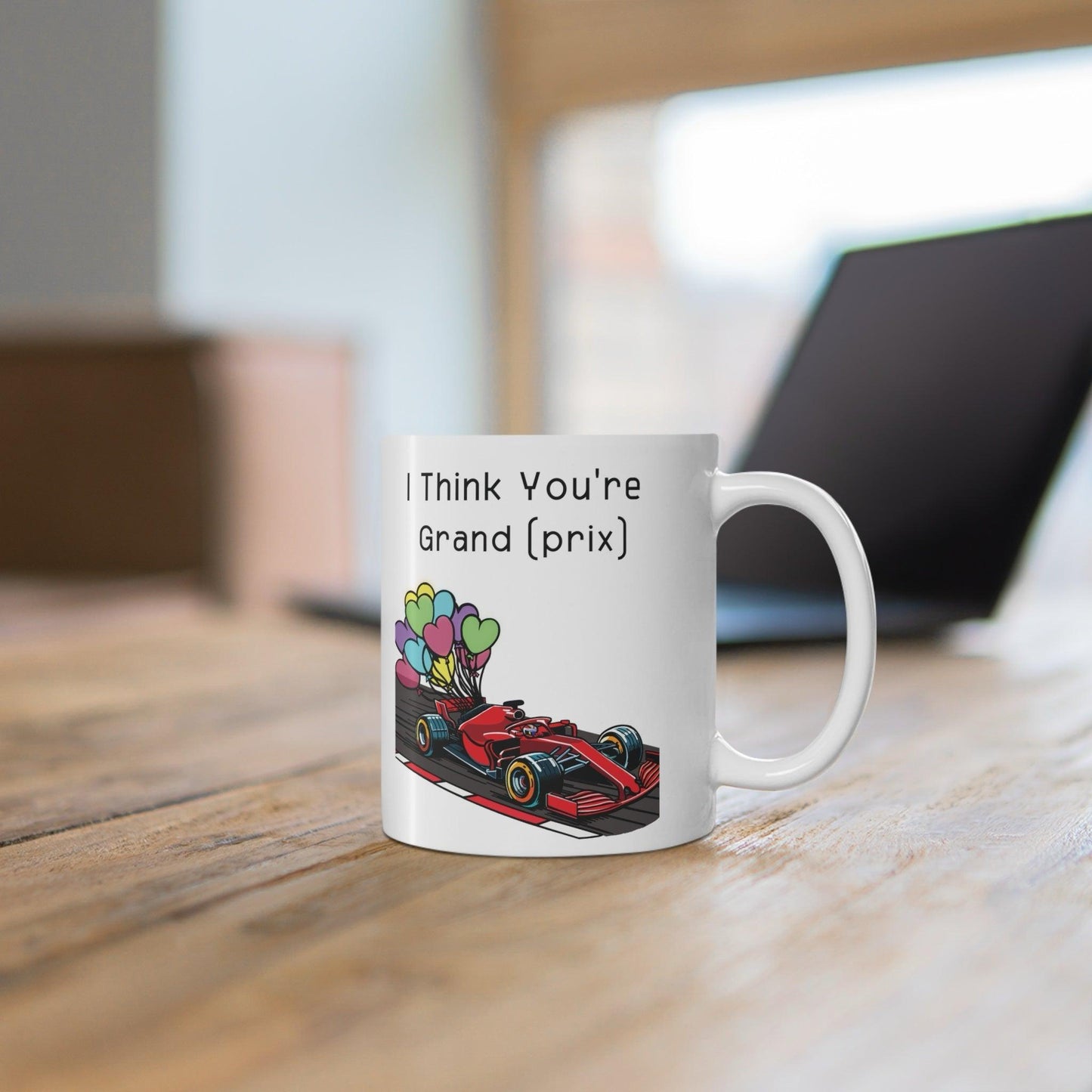 I Think You're Grand Prix Mug – Racing Car Balloon Design - mezetto KEOLIX KEOLIX