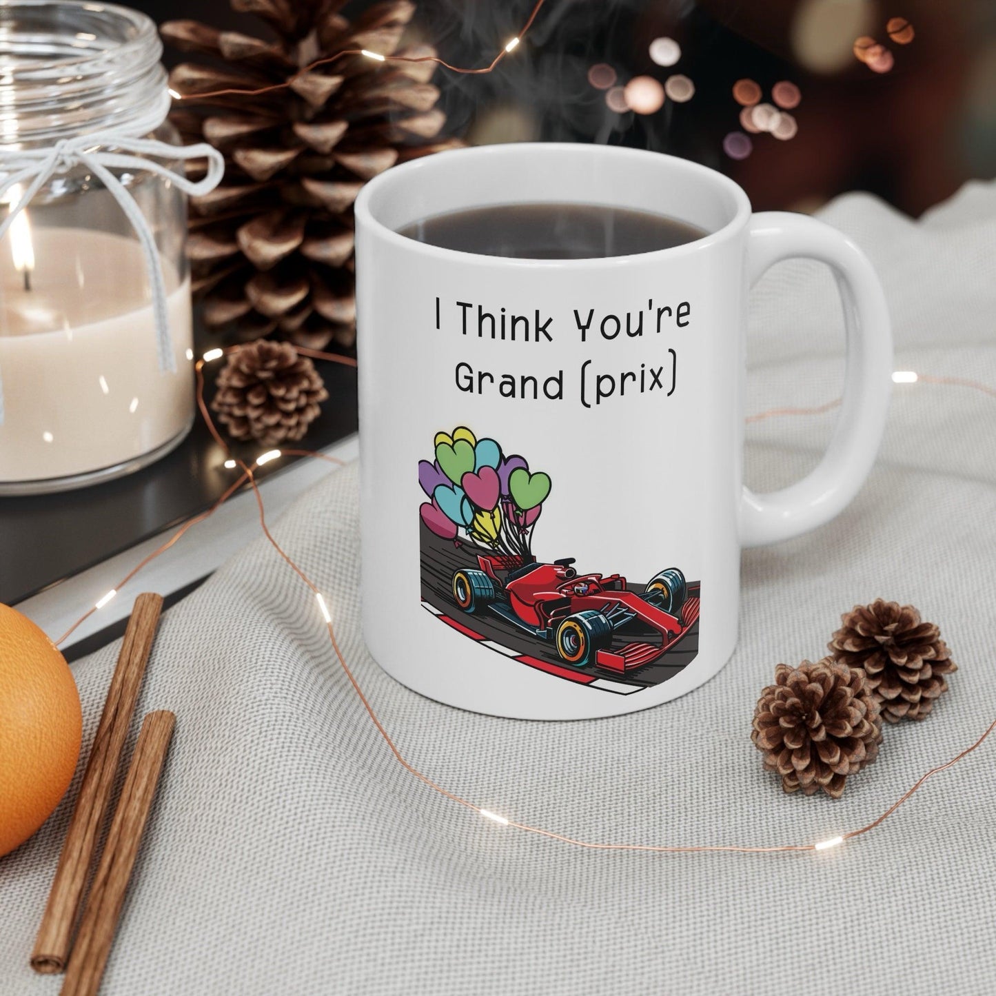 I Think You're Grand Prix Mug – Racing Car Balloon Design - mezetto KEOLIX KEOLIX