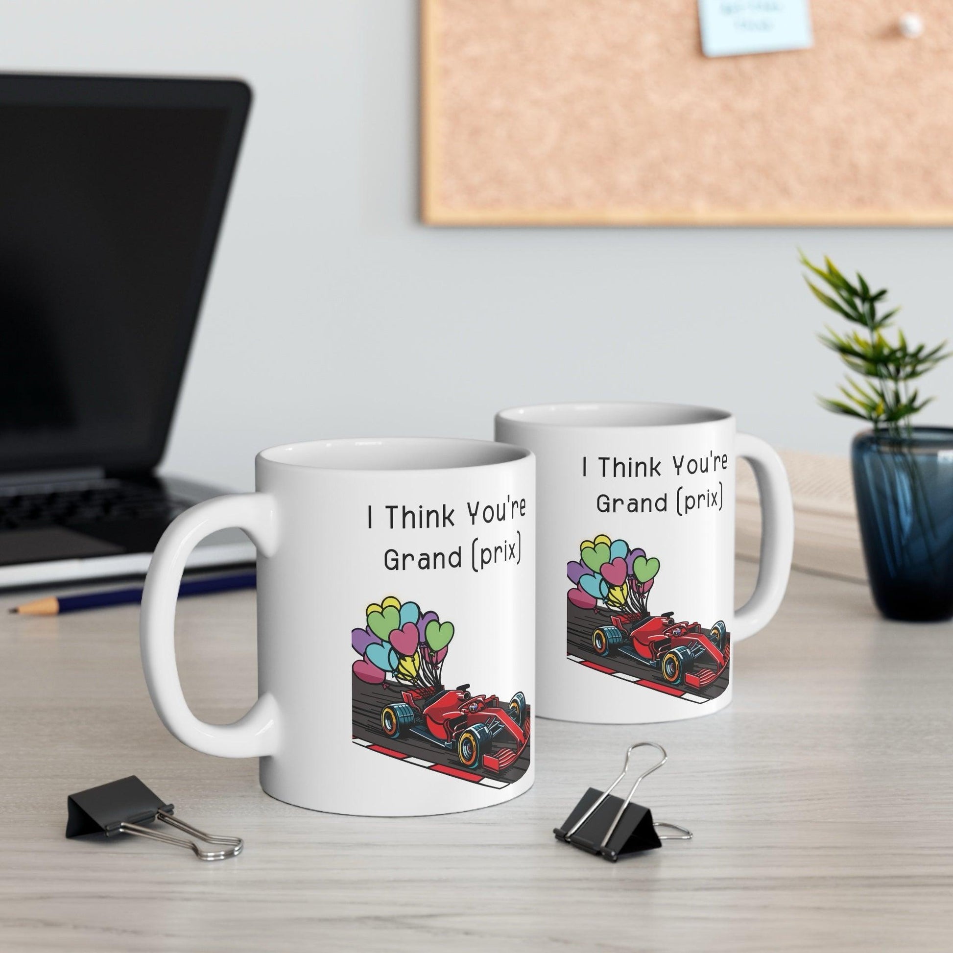 I Think You're Grand Prix Mug – Racing Car Balloon Design - mezetto KEOLIX KEOLIX