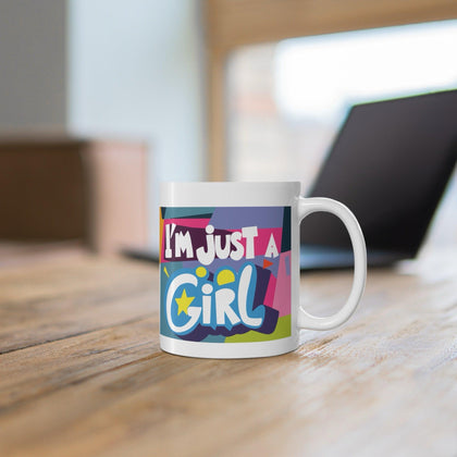 "I'm Just a Girl" Ceramic Mug | Empowering Gift for Her UK - mezetto KEOLIX KEOLIX