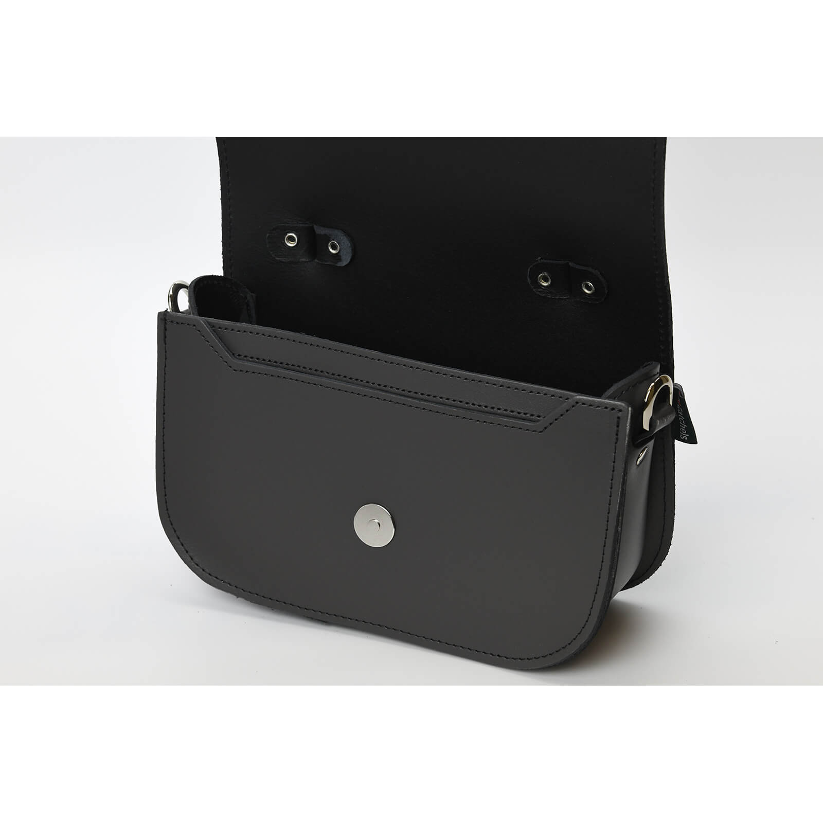 Aura Handmade Leather Bag - Graphite-2