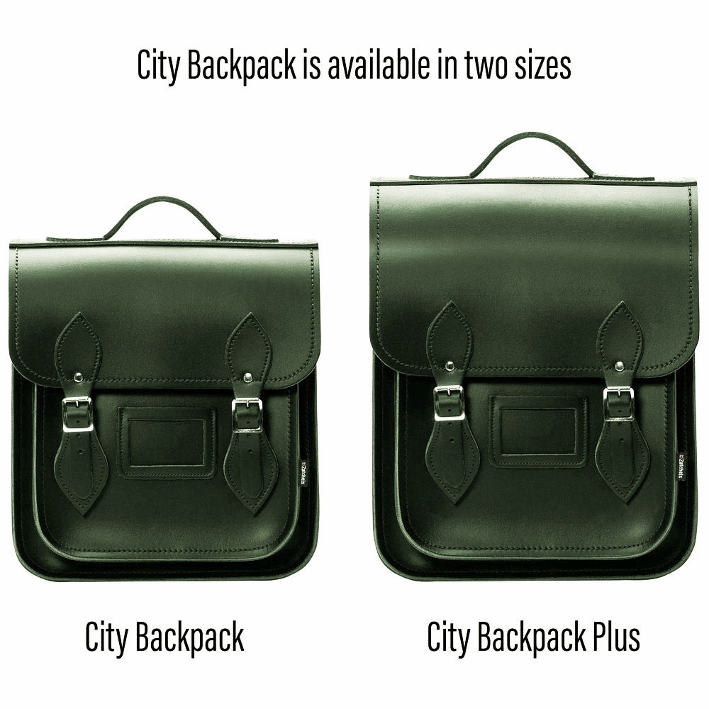Handmade Leather City Backpack - Ivy Green-2