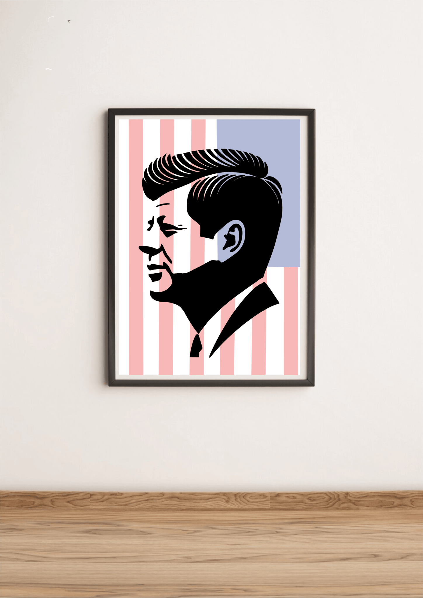 JFK Patriotic Silhouette – Bold Wall Art Print - mezetto KEOLIX KEOLIX