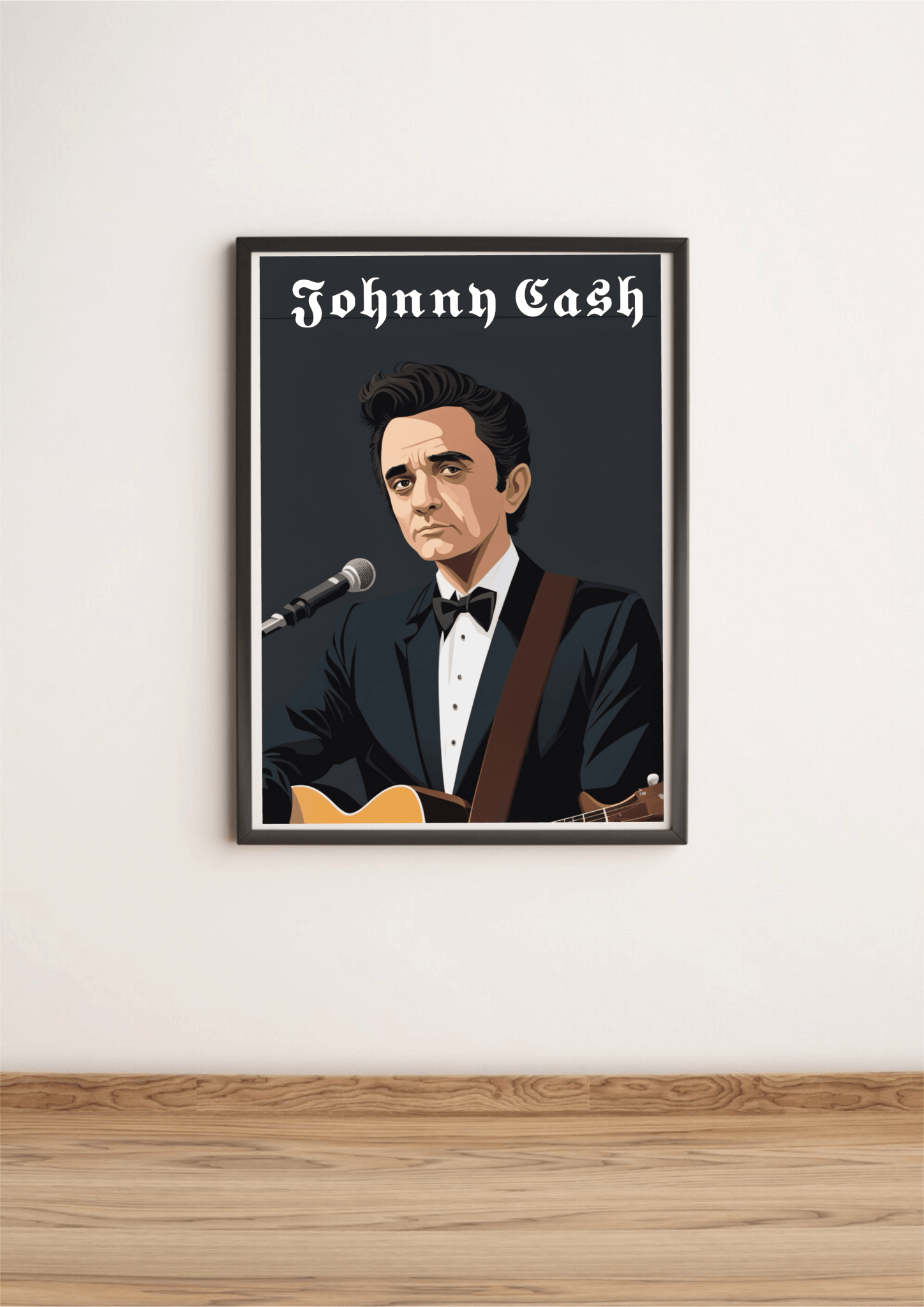 Johnny Cash Poster | Man in Black Cartoon Print - mezetto KEOLIX KEOLIX