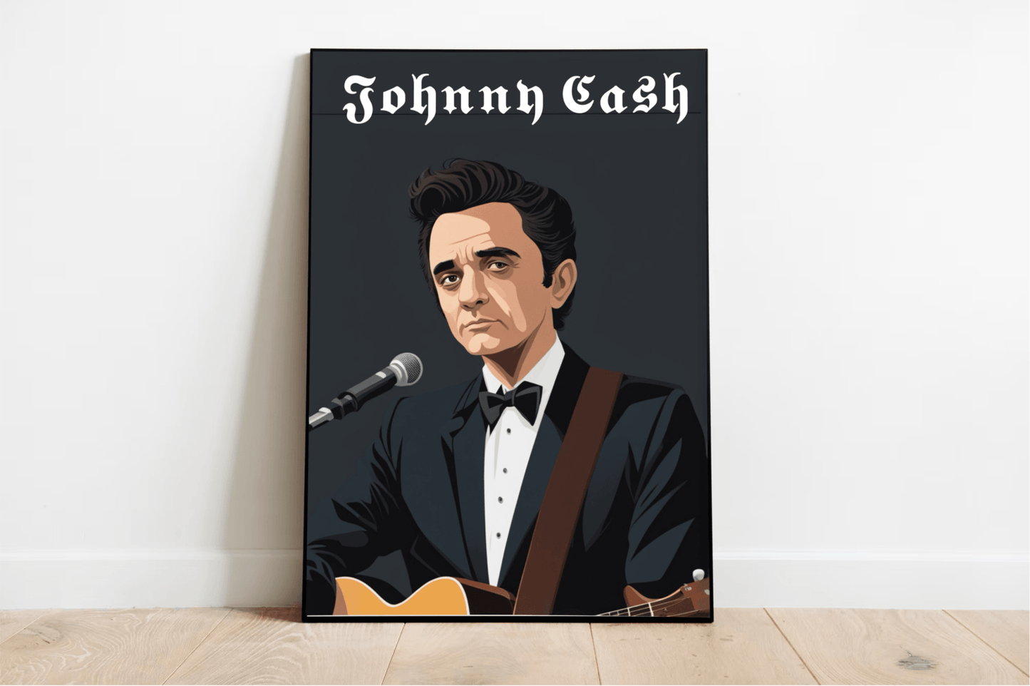Johnny Cash Poster | Man in Black Cartoon Print - mezetto KEOLIX KEOLIX
